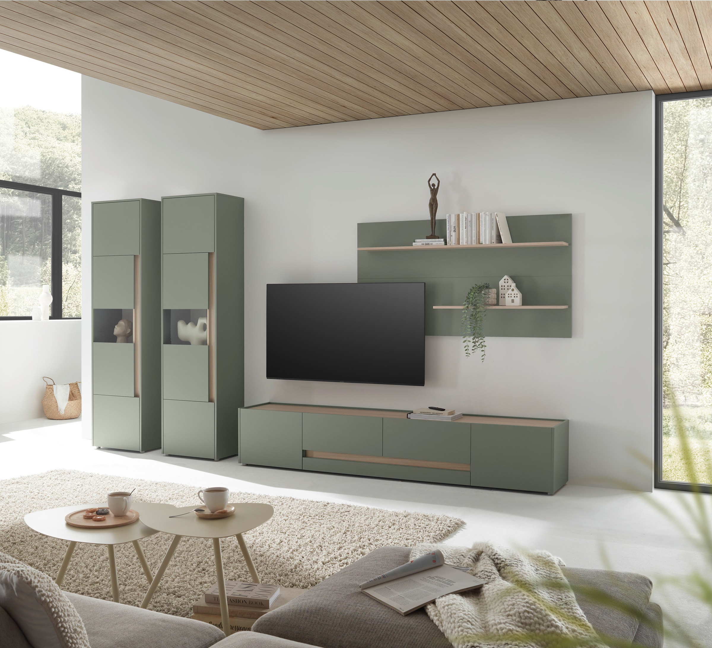 Home affaire Wohnwand »City/Giron, moderne Anbauwand, Komplettset in vielen Farben verfügbar« Set, 4 Stk. tlg.
