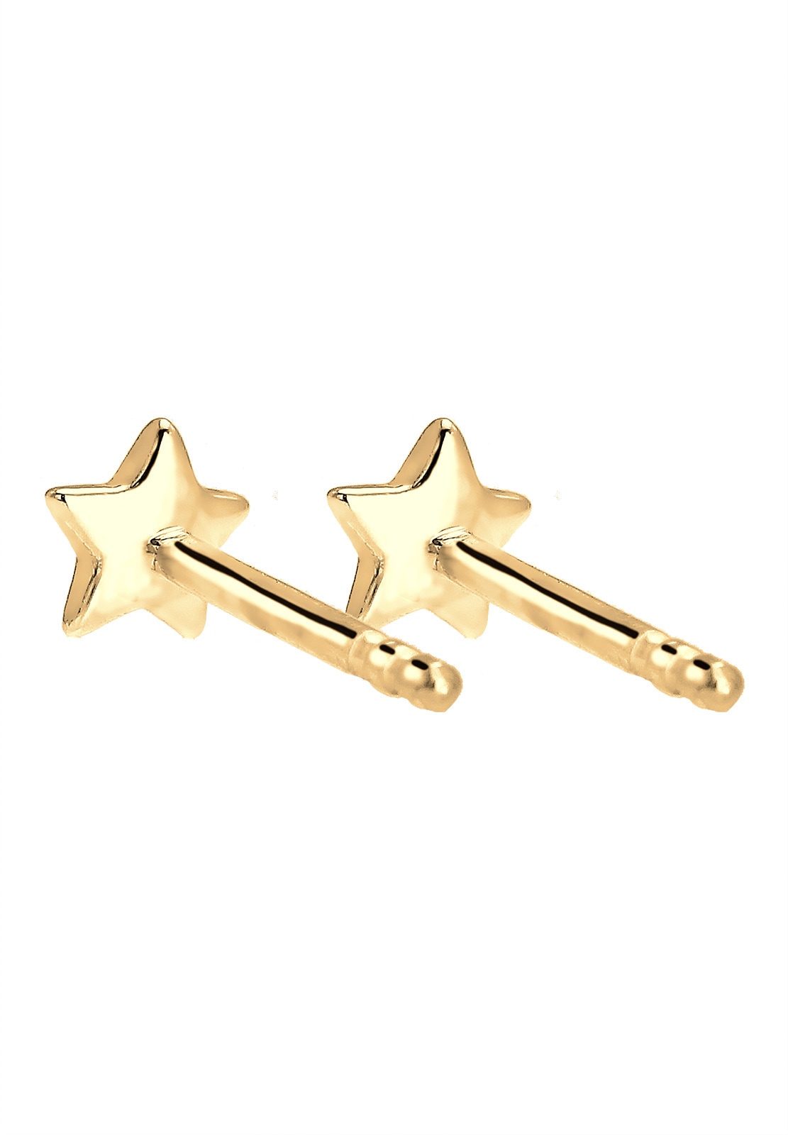 Elli Premium Paar Ohrstecker »Sterne Stern Astro Trend Star 585 Gelbgold«