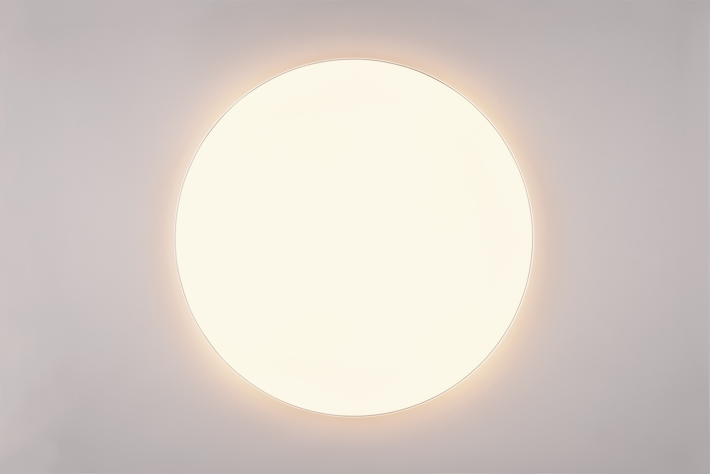 REALITY Leuchten LED Deckenleuchte »BLANCA, elegant schlichte weiße LED Deckenlampe mit Ø 53cm, warmweiß«, 1 flammig, Leuchtmittel LED-Board | LED fest integriert, 3-Stufen dimmbar über Wandschalter, Deckenlampe für Büro Flur Treppe