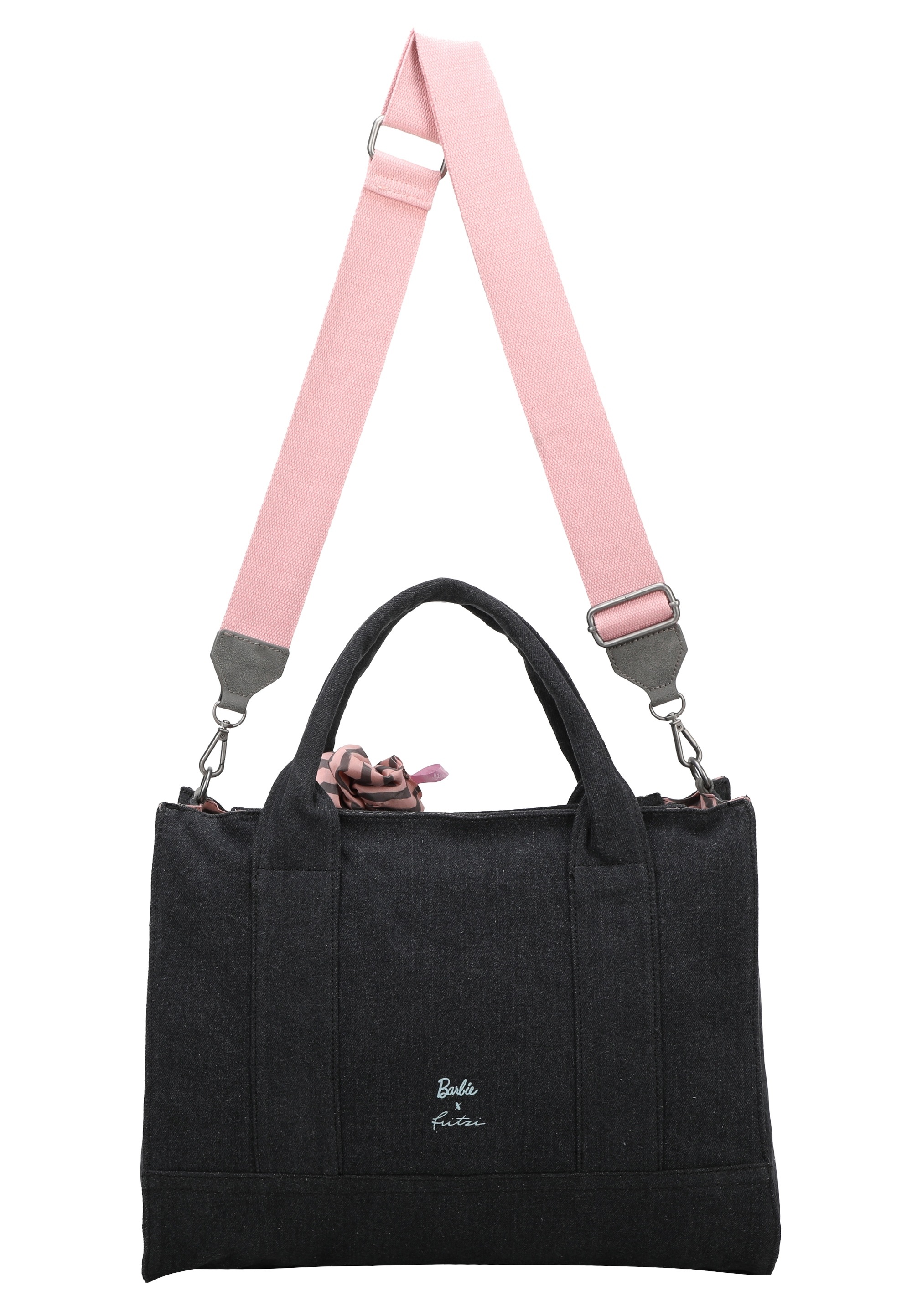 Fritzi aus Preußen Henkeltasche »Tote Bag Malibu Denim Limited Barbie«, mit abnehmbarem Haarband