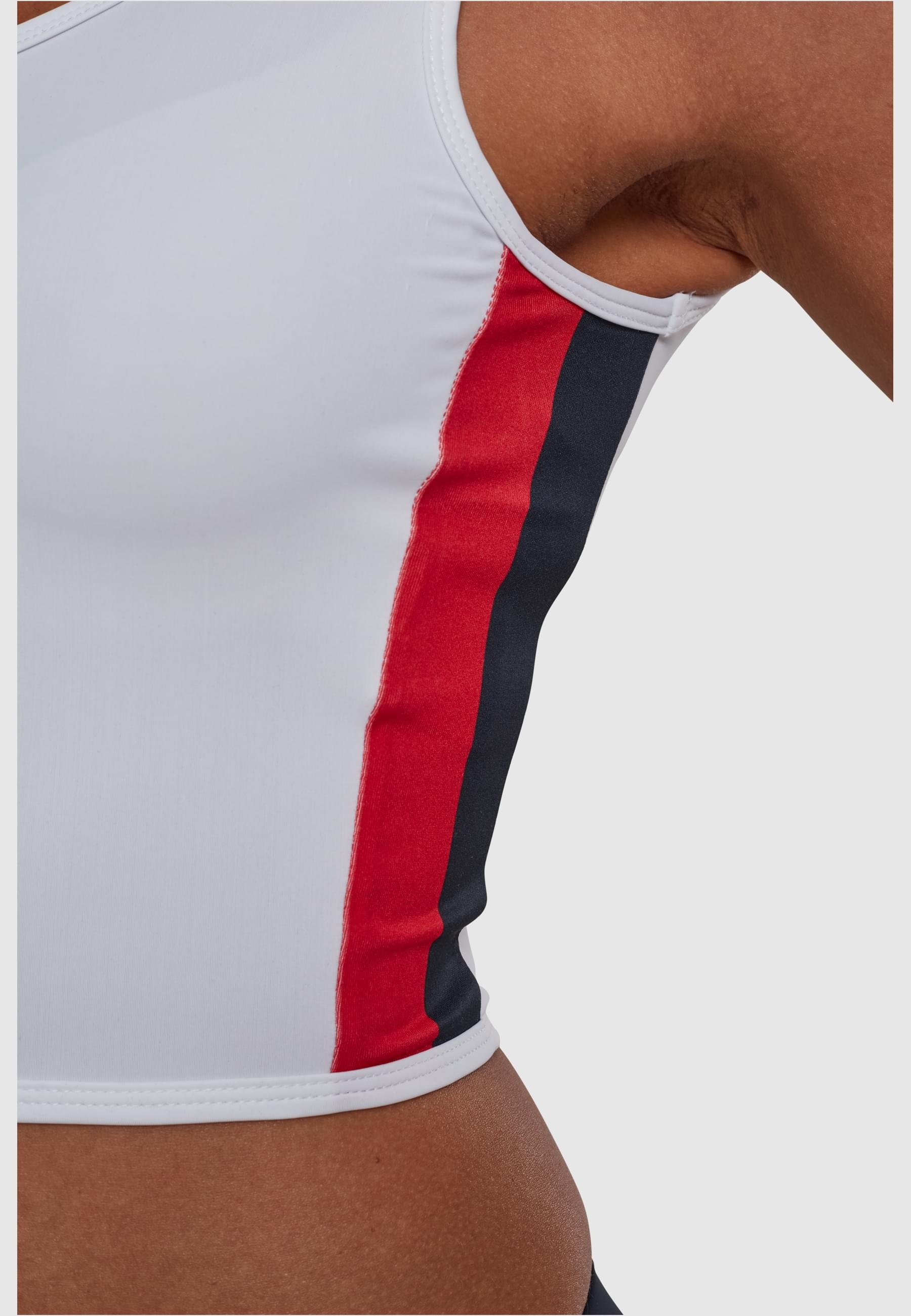 URBAN CLASSICS Muskelshirt »Urban Classics Damen Ladies Side Stripe Cropped Zip Top«, (1 tlg.)