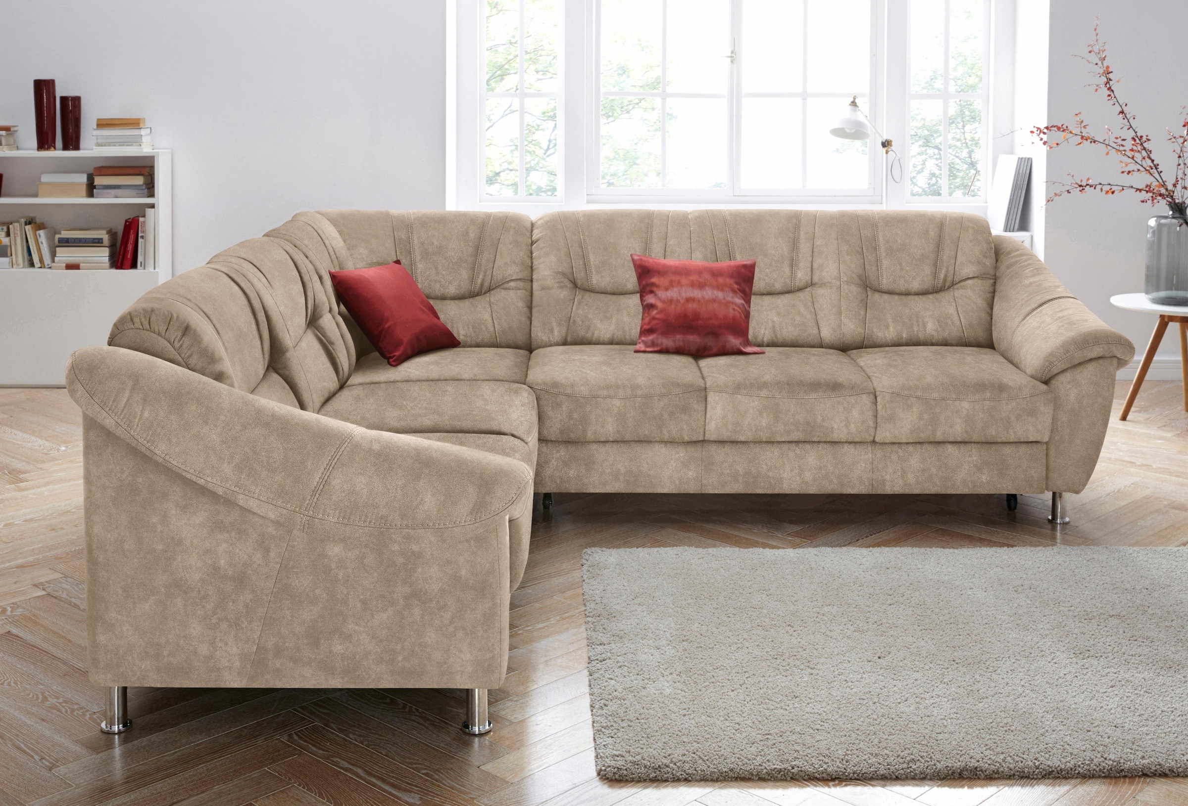 sit&more Ecksofa "Salsa L-Form" mit Federkern, wahlweise mit Schlaffunktion