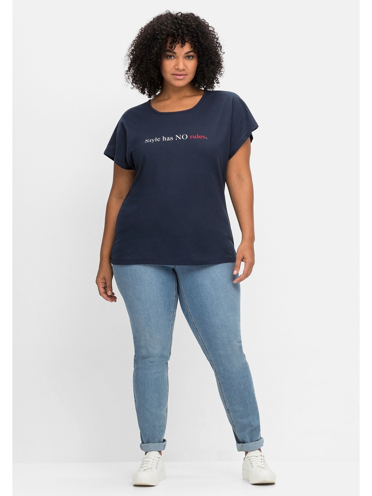 Sheego T-Shirt »Große Größen«, mit | online bestellen BAUR Statement-Print