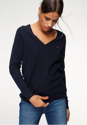 TOMMY HILFIGER V-Ausschnitt-Pullover »HERITAGE V-NECK...