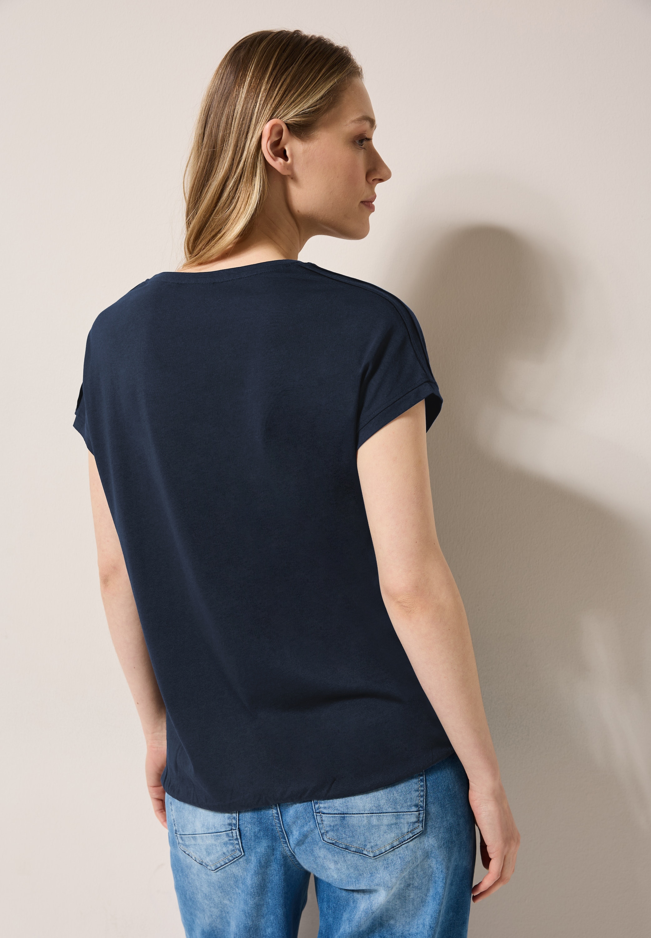 Cecil V-Shirt, mit Elastiksaum