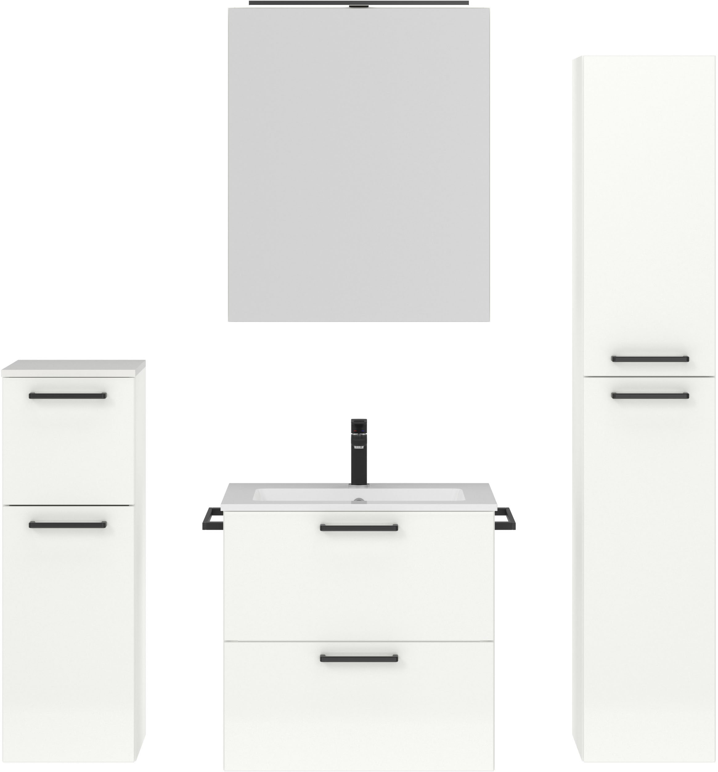 nobilia Badmöbel-Set "Tolvina" vormontiert, mit Soft-Close, 4 Stk. tlg. günstig online kaufen