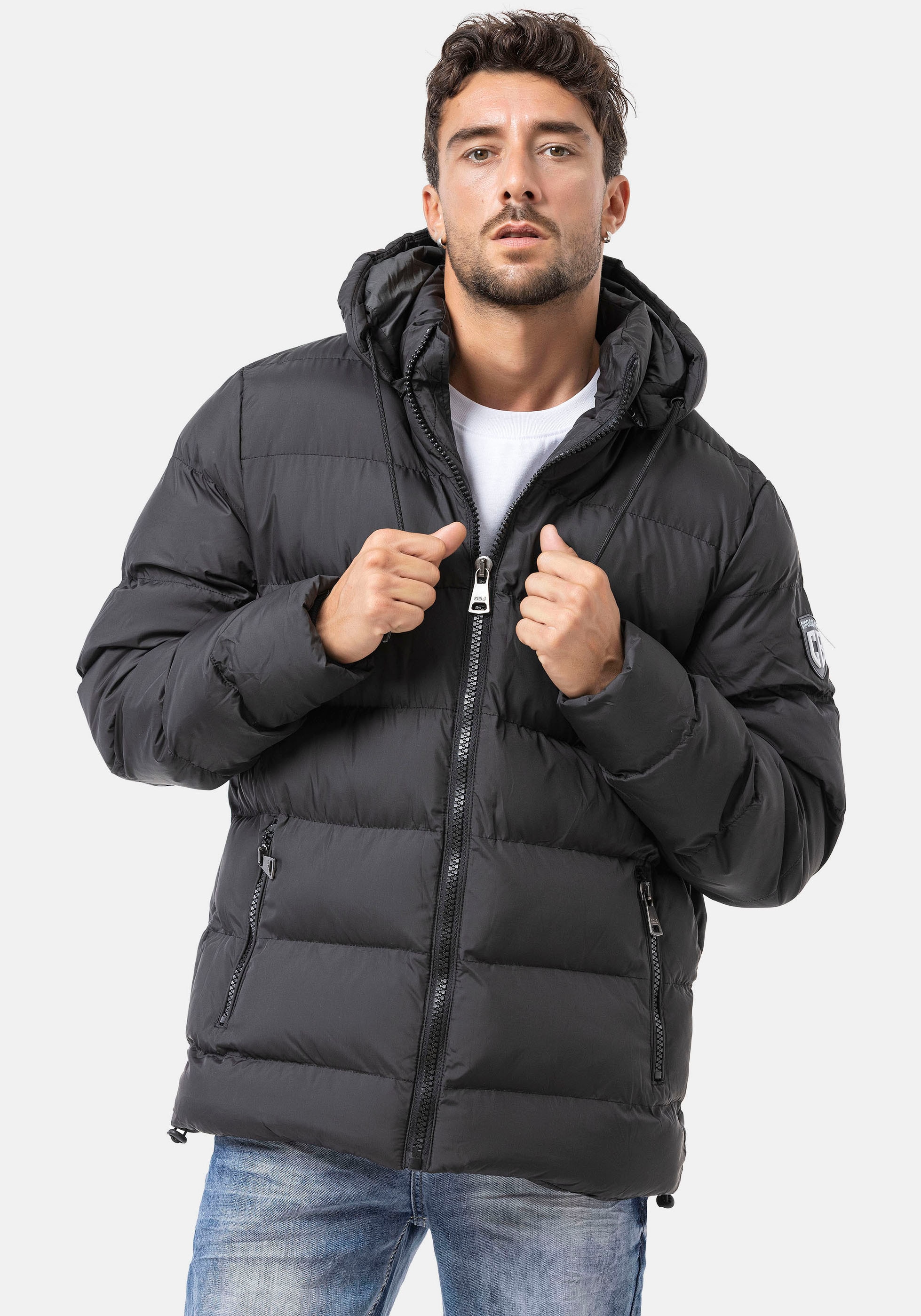Cipo & Baxx Steppjacke mit Kapuze
