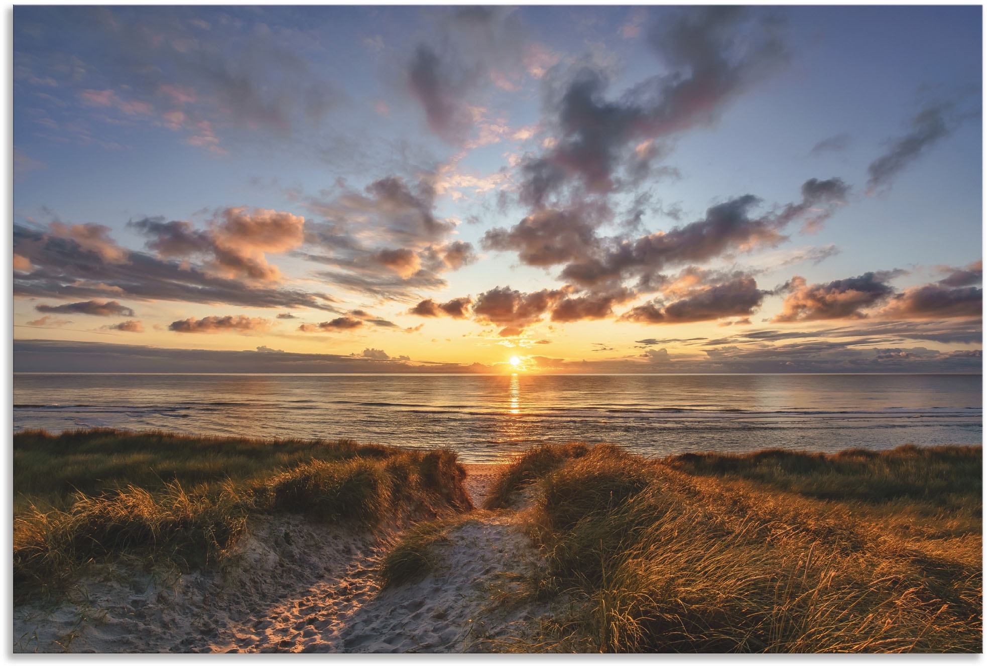 Artland Wandbild »Sonnenuntergang auf Sylt«, Bilder vom Sonnenuntergang & -aufgang, (1 St.), als Leinwandbild, Poster in verschied. Größen