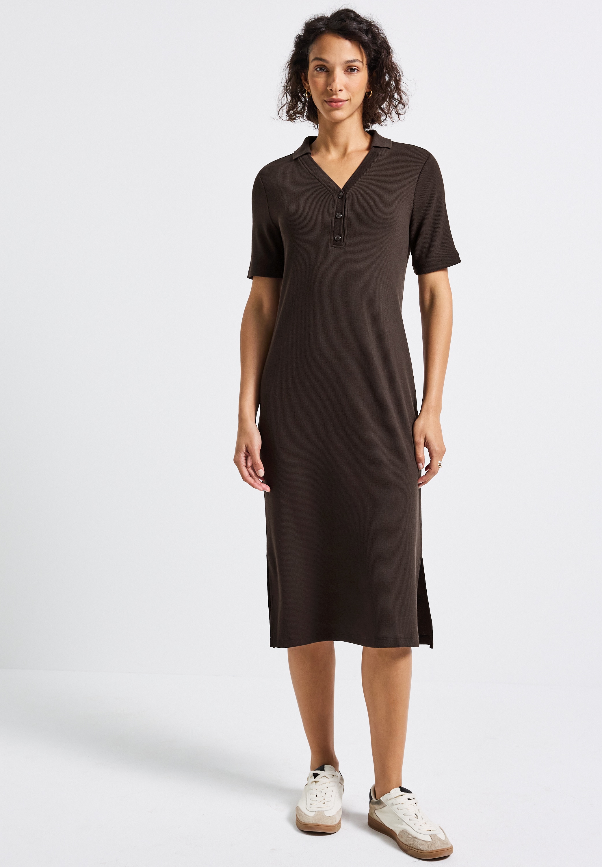 STREET ONE Midikleid, in Unifarbe günstig online kaufen