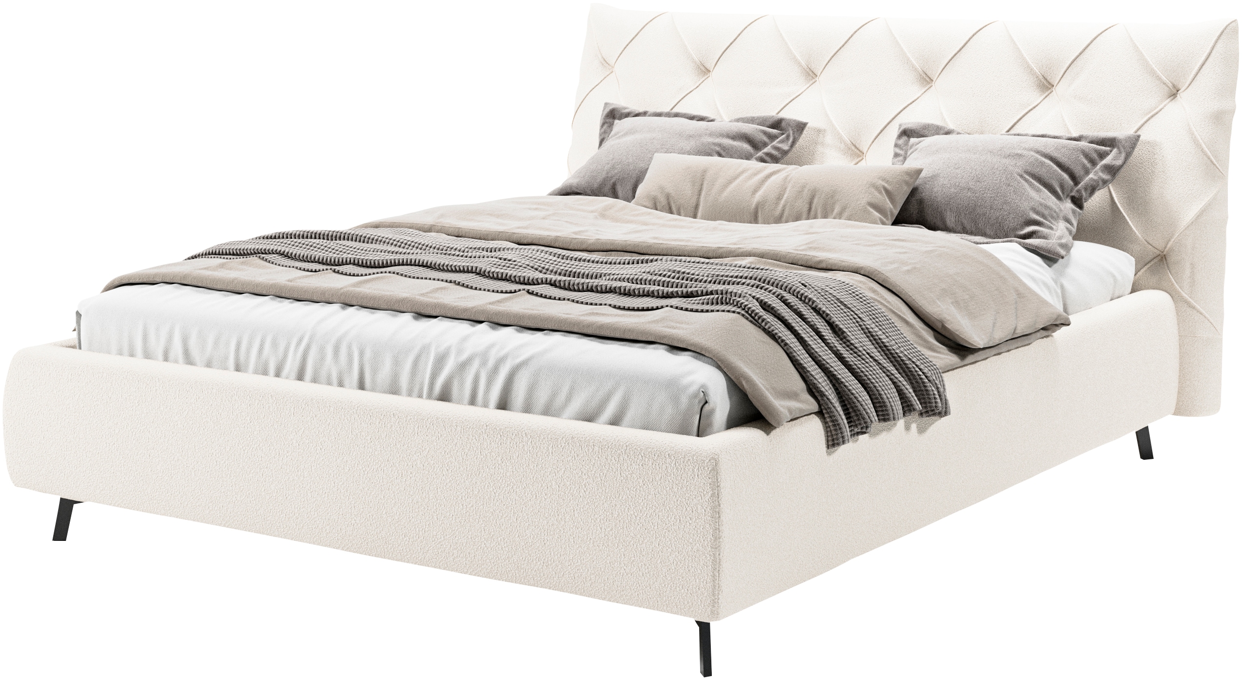 Home affaire "Elloree, in 4 Breiten bis 200cm, auch in Leder" Kopfteilhöhe 105 cm, belastbar bis 280 kg, auch in Überlänge 220cm
