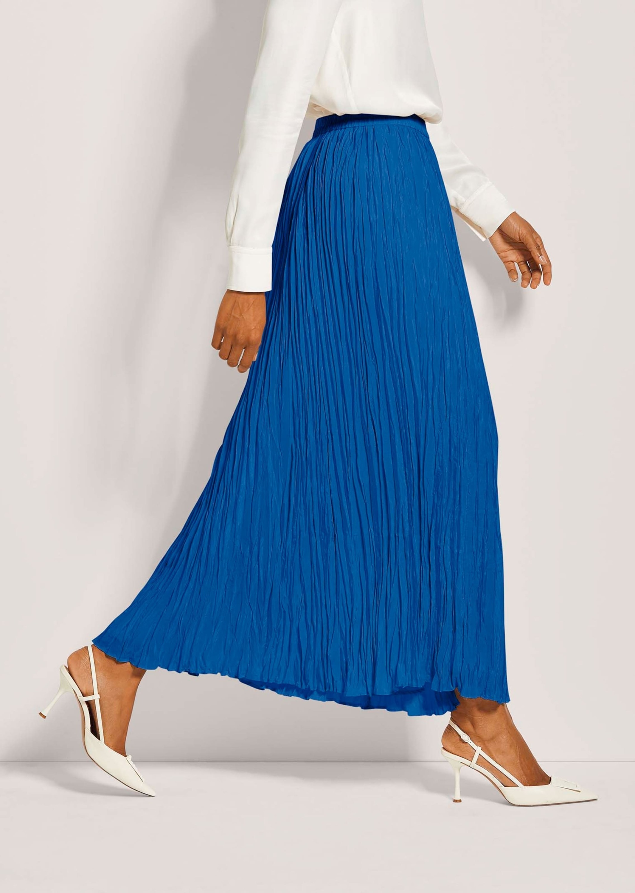 MADELEINE Midirock »Plisseerock Maxi-Rock mit Crash-Plissee«