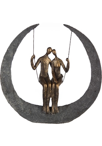 Dekofigur »Skulptur Swing, bronzefarben/grau«
