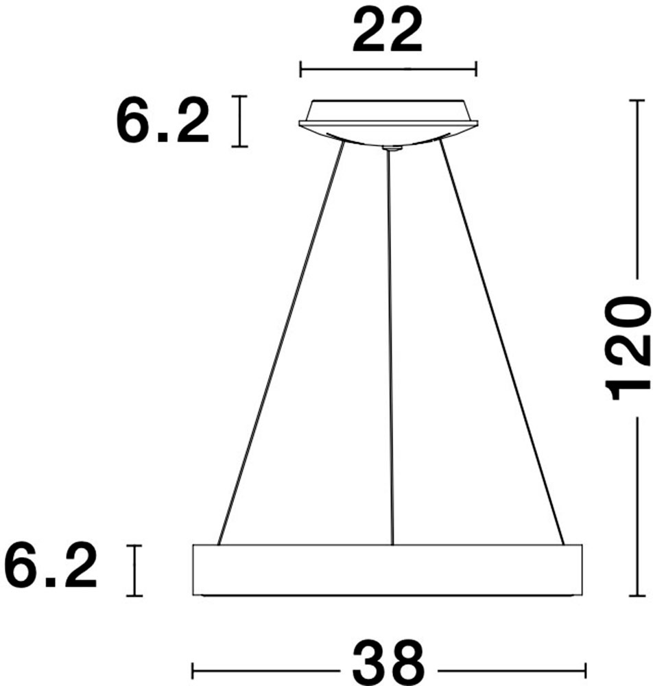 Nova Luce LED-Hängeleuchte »RANDO THIN«, 1 flammig, Leuchtmittel LED-Modul | LED fest integriert