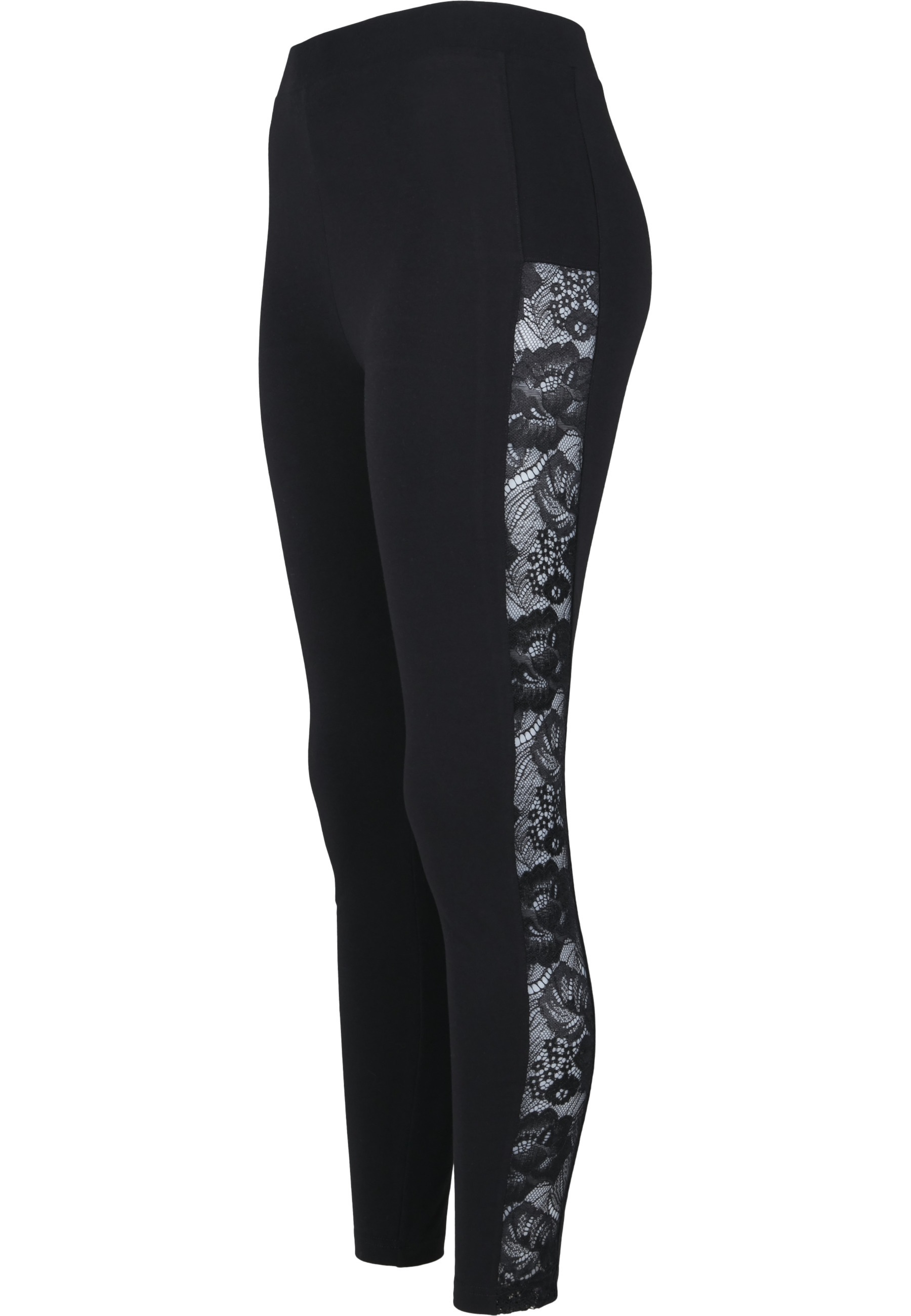 URBAN CLASSICS Leggings »Urban Classics Damen Ladies Lace Striped Leggings«