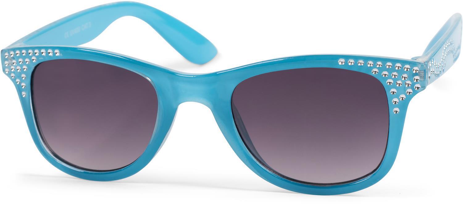 styleBREAKER Wayfarer "Mädchen Nerd Sonnenbrille mit Strass" 1 Stk.