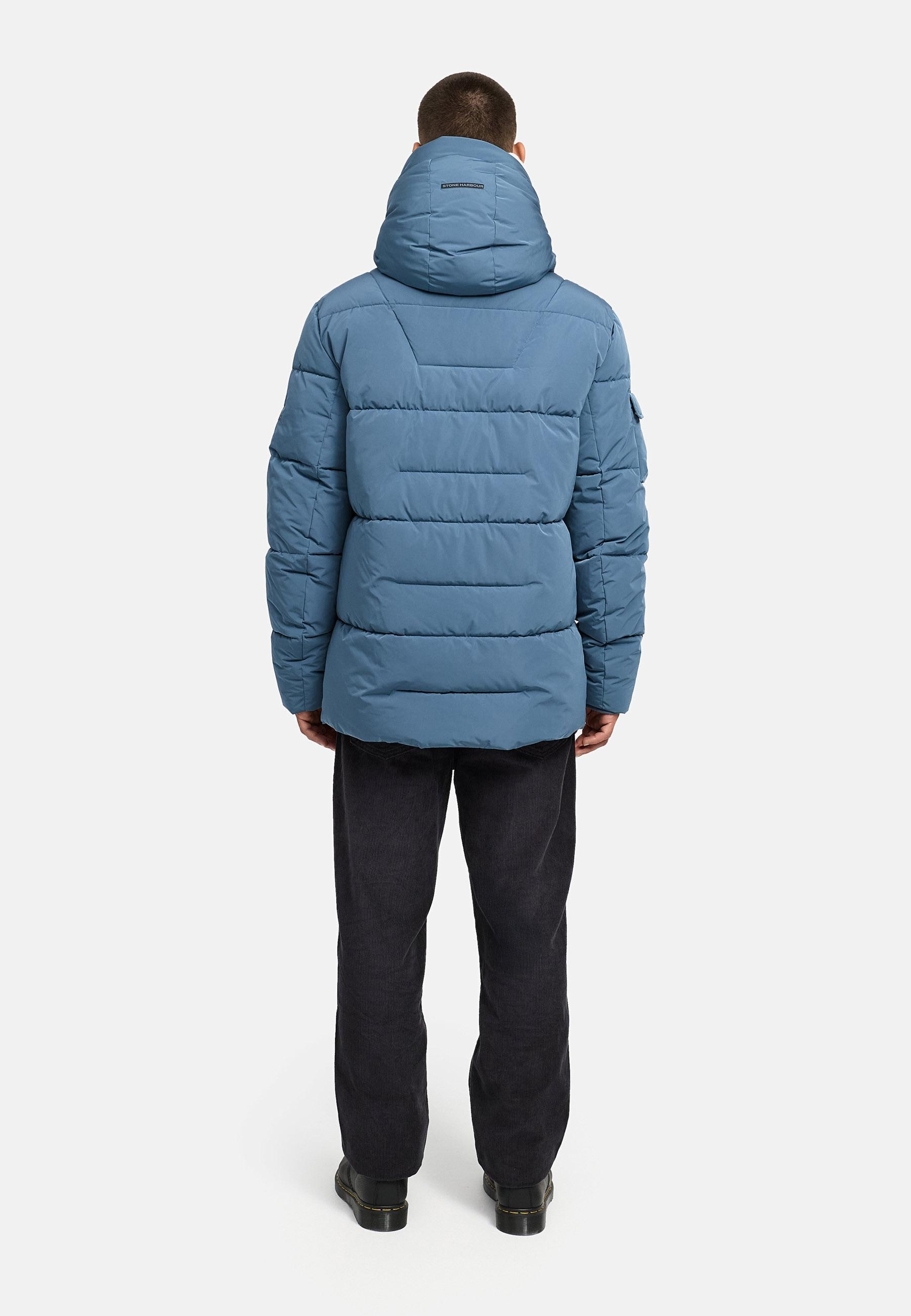 Stone Harbour Winterjacke »Lauroo XX« mitKapuze urbane Herren Steppjacke mit kuscheligem Teddyfleece