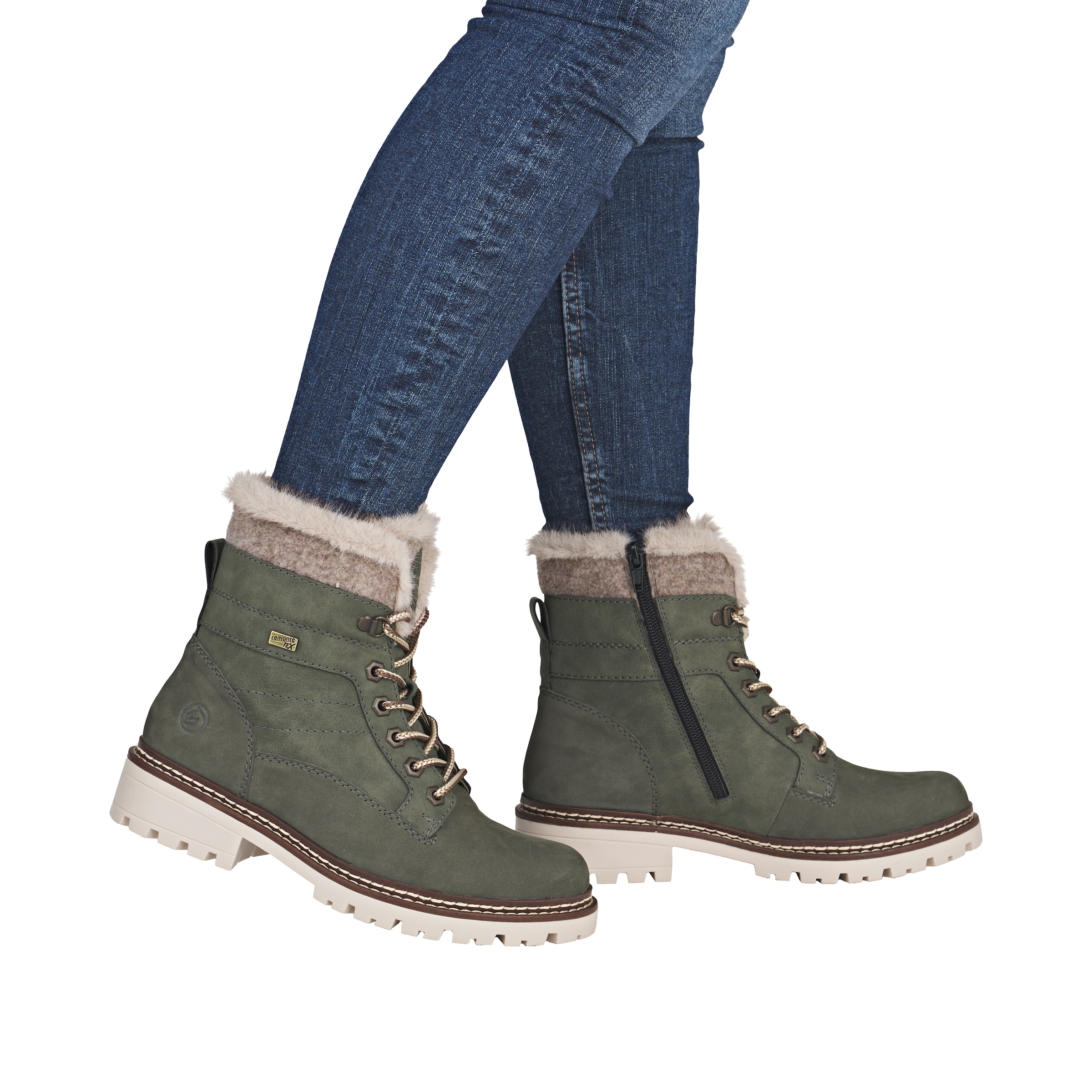 Remonte Winterstiefelette »Elisabeth Hurley-Collection«, Schnürboots mit wasserabweisender TEX-Membran und Fiber Grip
