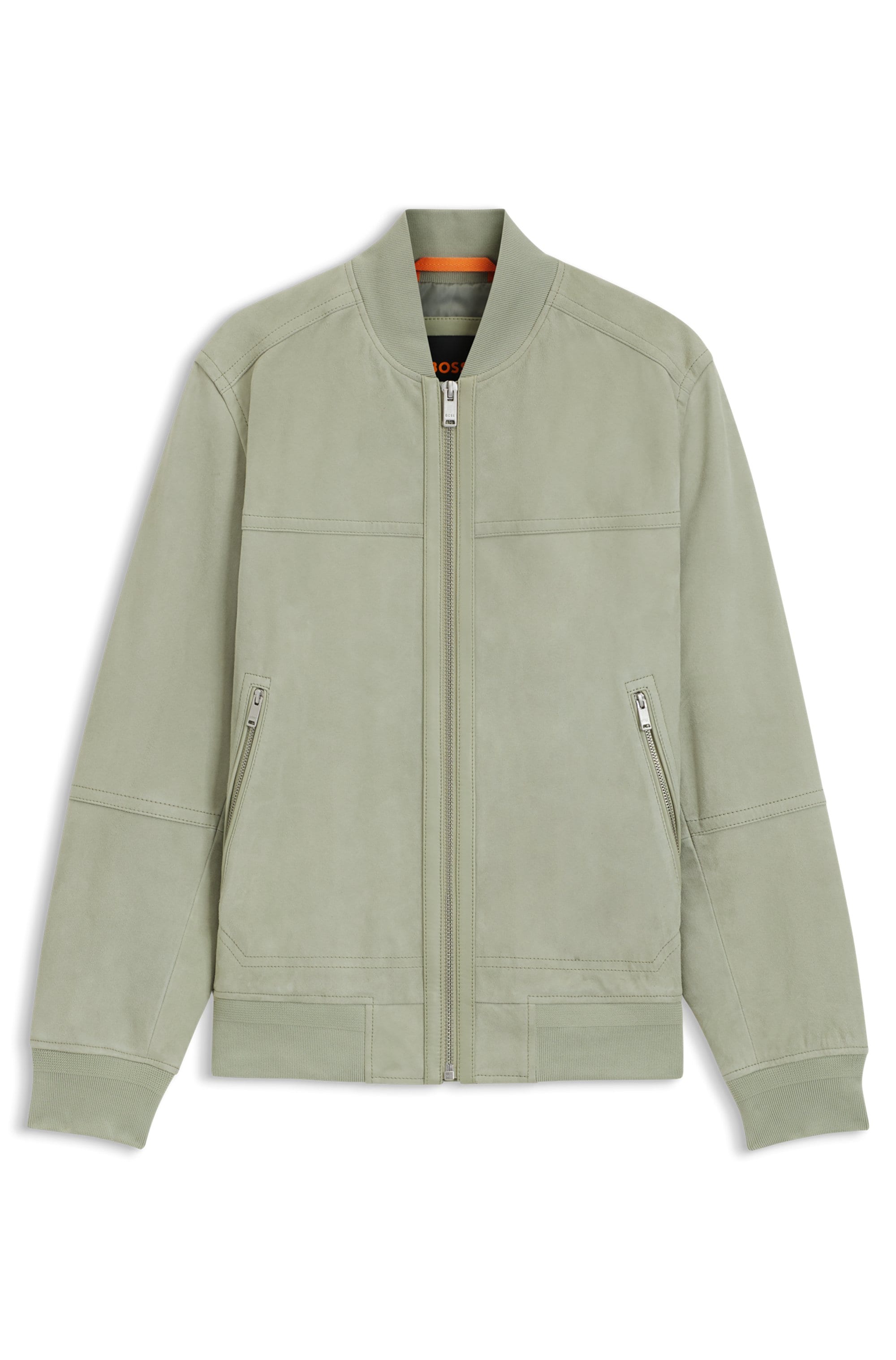 BOSS ORANGE Lederjacke »Johice«, aus weichem Ziegennappaleder Premium Herrenmode Leather Blouson Bomber