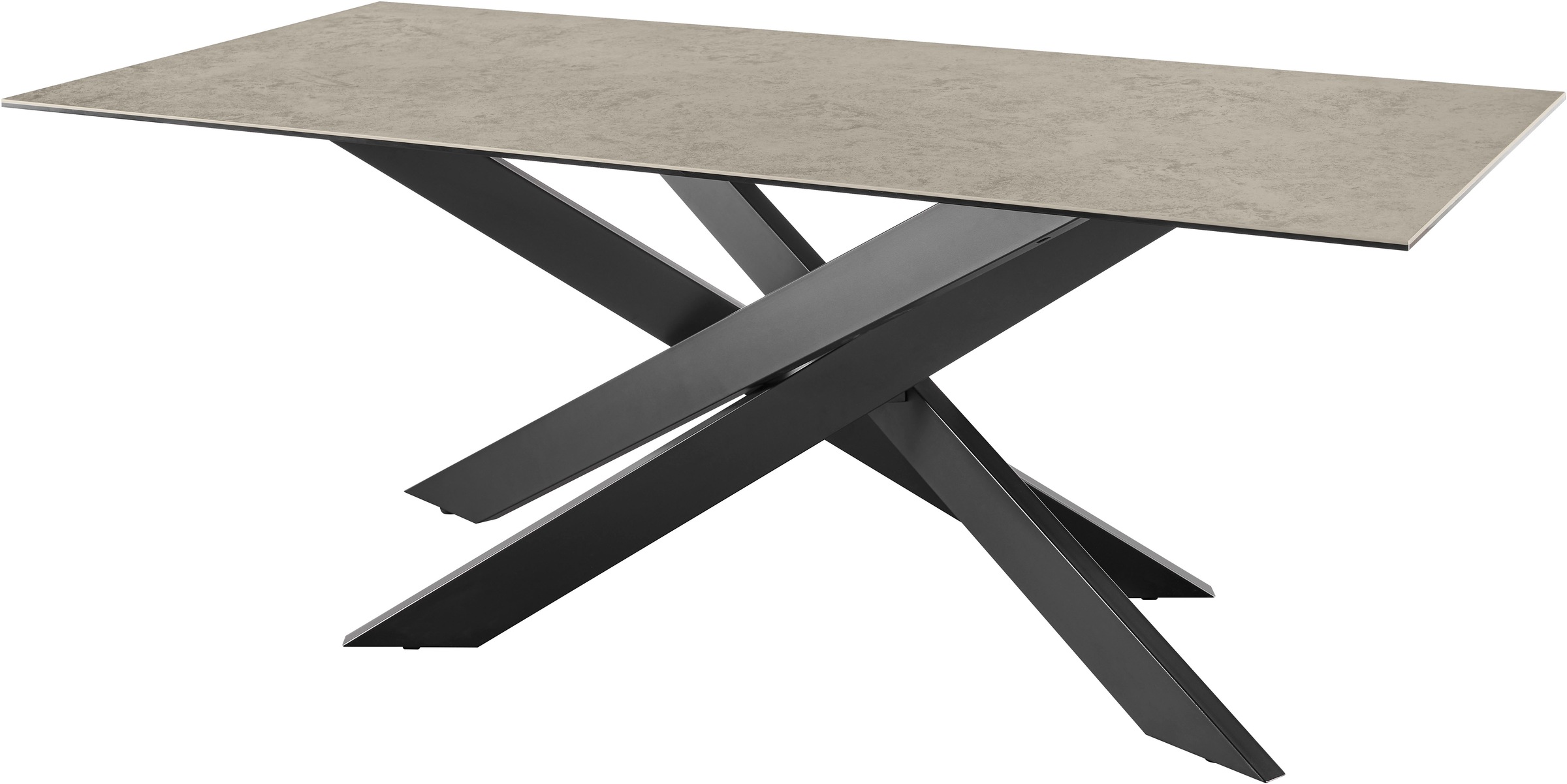 set one by Musterring Esstisch "Baltimore" Platte aus Glas-Keramik, Kreuzfu günstig online kaufen