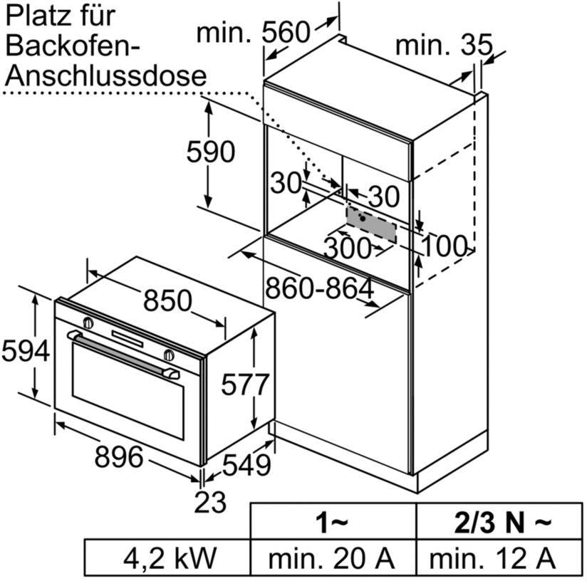 SIEMENS Einbaubackofen »VB578D0S0«, iQ500, VB578D0S0, mit 1-fach-Teleskopauszug, touchControl