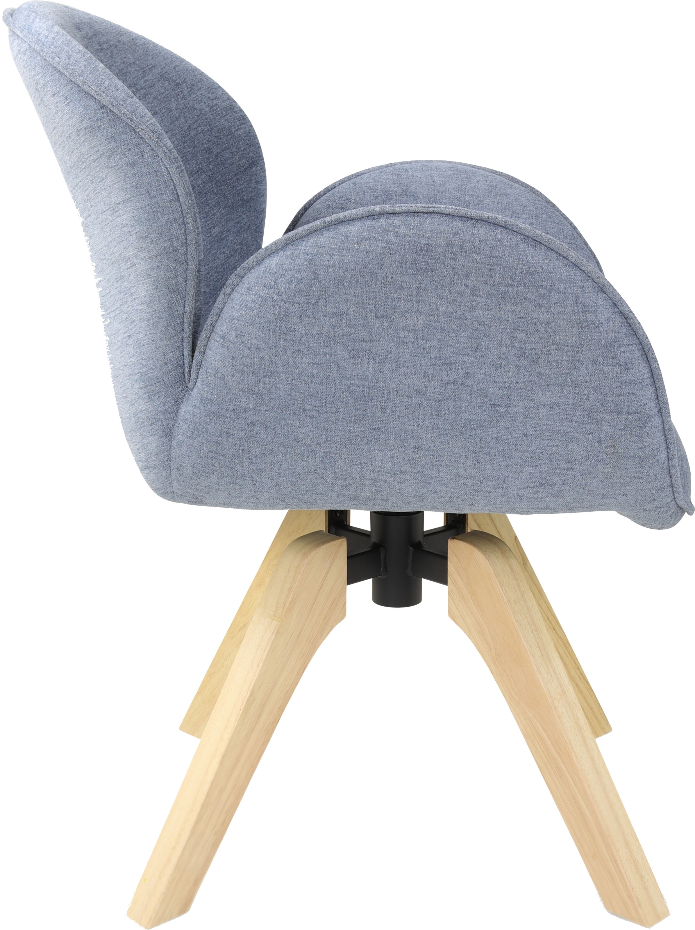 TOM TAILOR HOME Armlehnstuhl »WINGS ARMCHAIR«, (Set), 2 St., Chenille, mit Armlehnen, drehbar, Rückholfunktion, Massivholzgestell