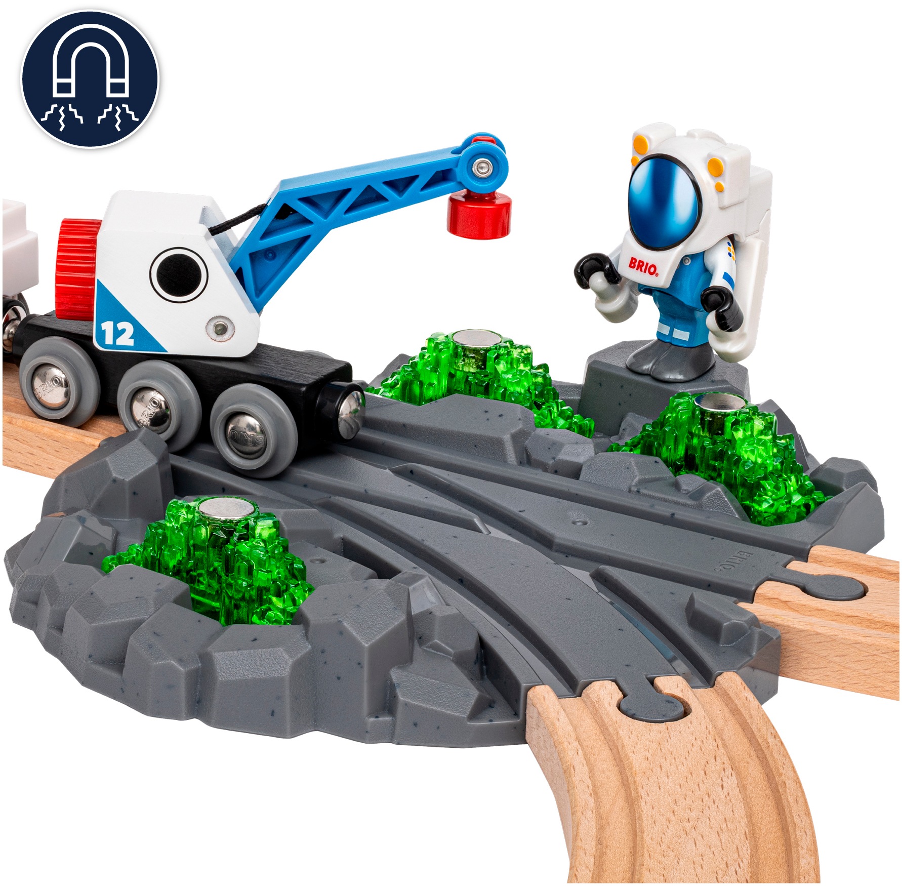 BRIO® Spielwelt »BRIO® WORLD, Weltraum Deluxe Zugset (36157)« mit Licht und Sound