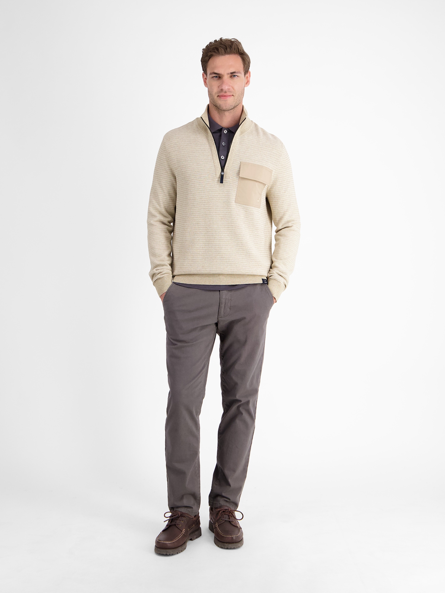 LERROS Strickpullover »LERROS Stricktroyer in Strukturstrick«