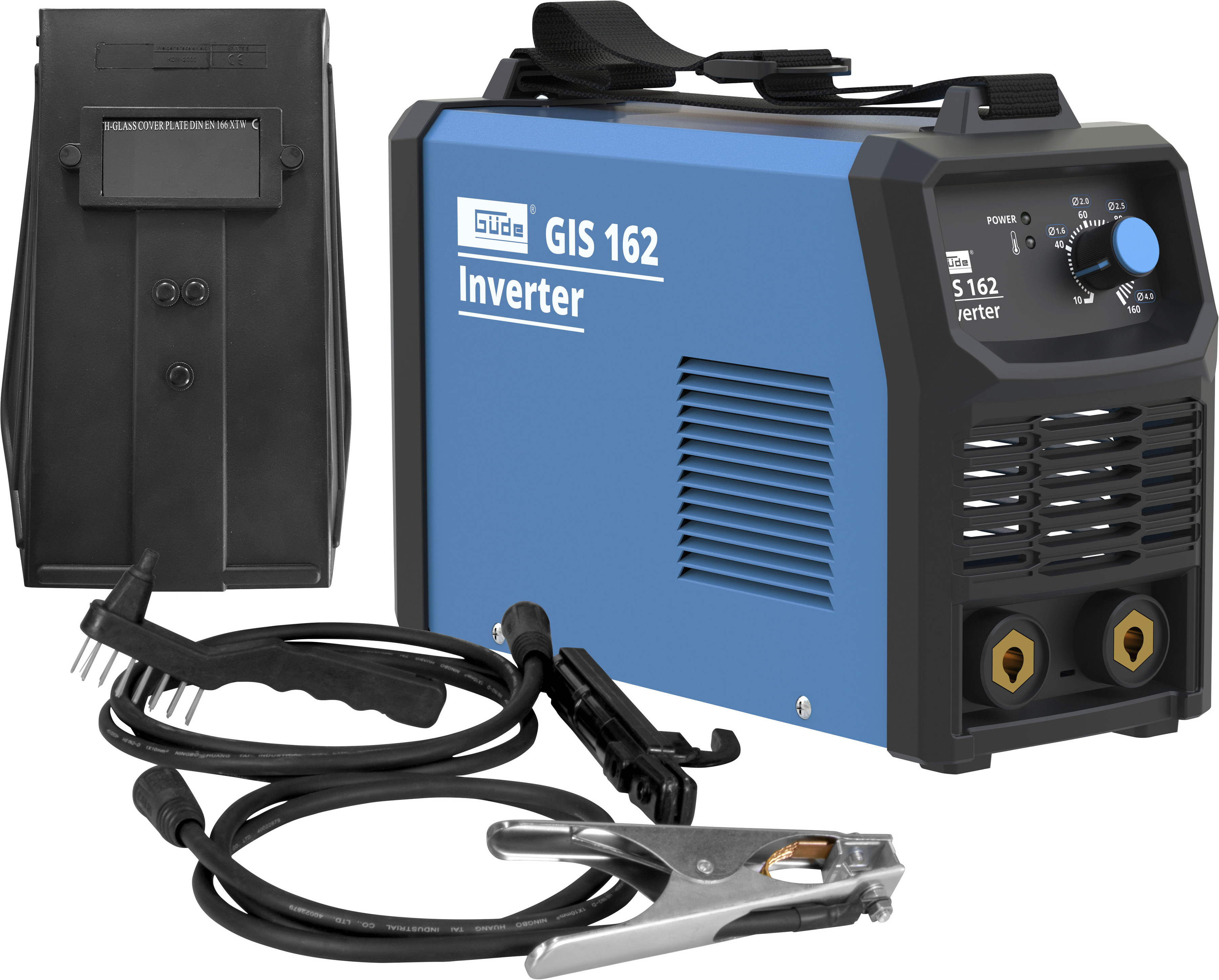 Güde Inverterschweißgerät ""Gis 162"" Komplett-Set, 5 Stk. Tlg.