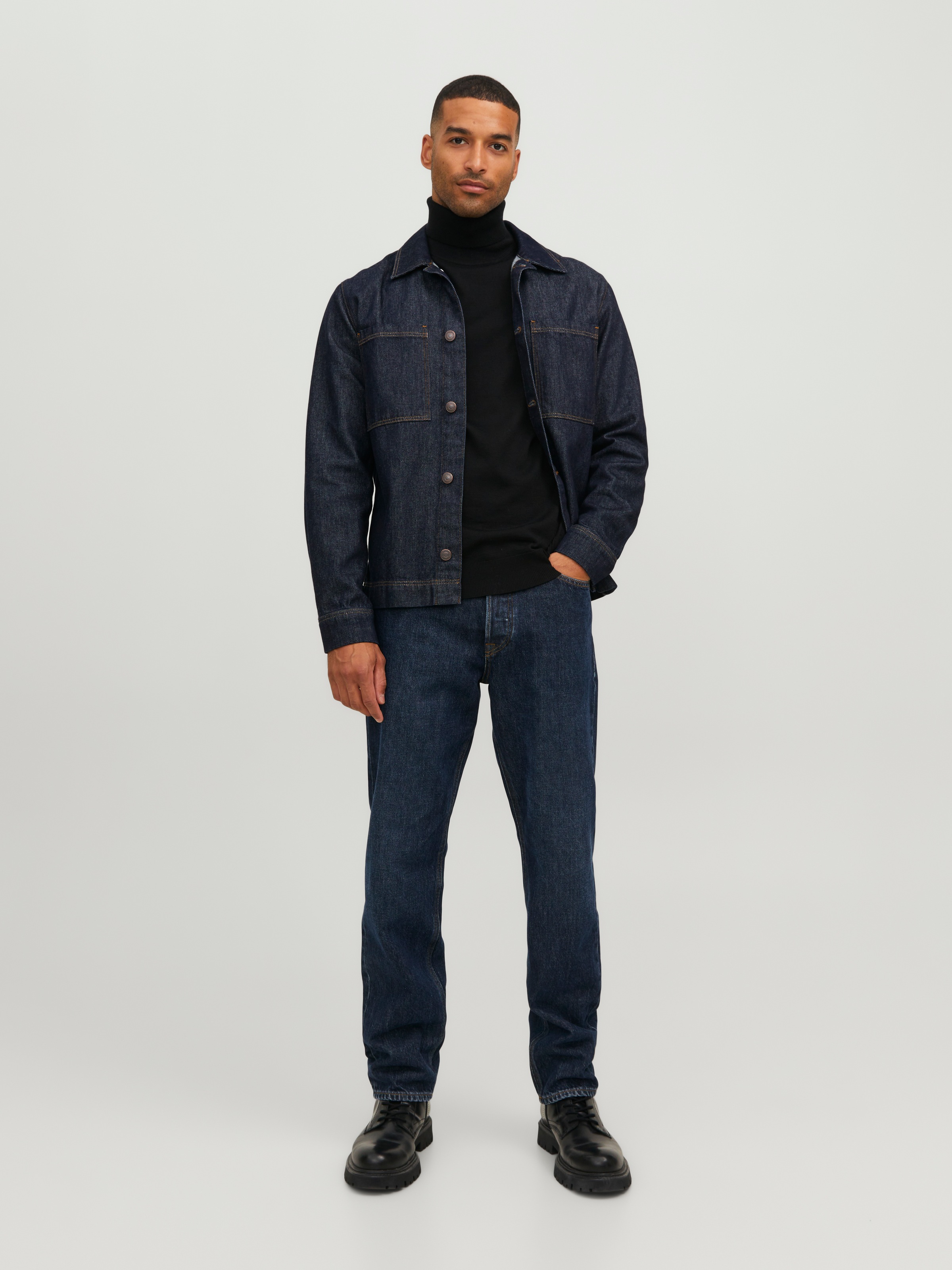 Jack & Jones Rollkragenpullover »JPRBLAMERINO KNIT ROLL NECK« Wolle, regular fit