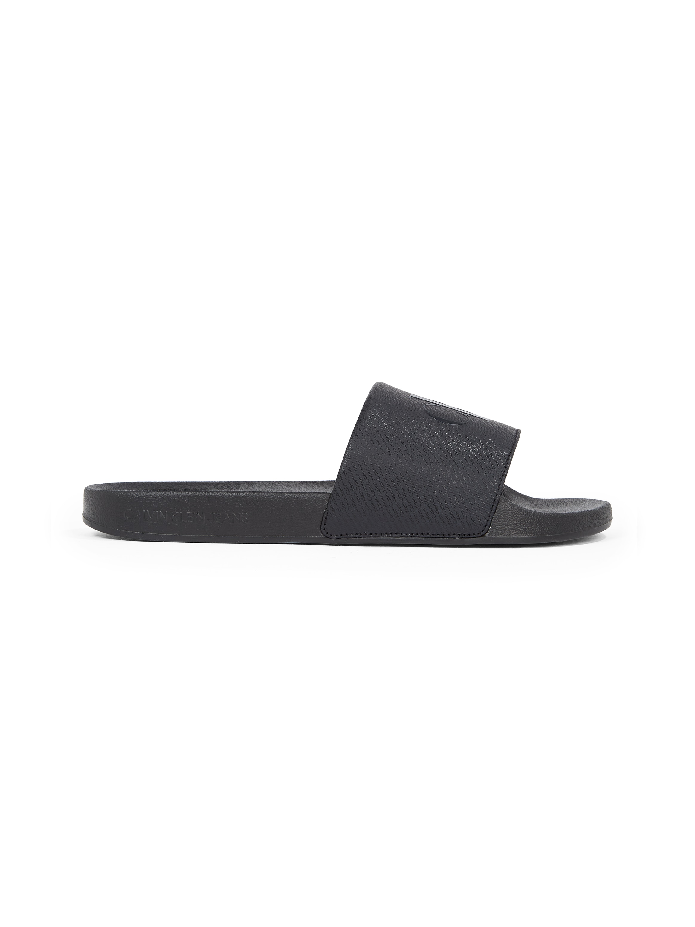 Calvin Klein Jeans Badepantolette »SLIDE AOP PRINT«, Schlappen, Poolslides, Sommerschuh, Strandschuh mit Logo