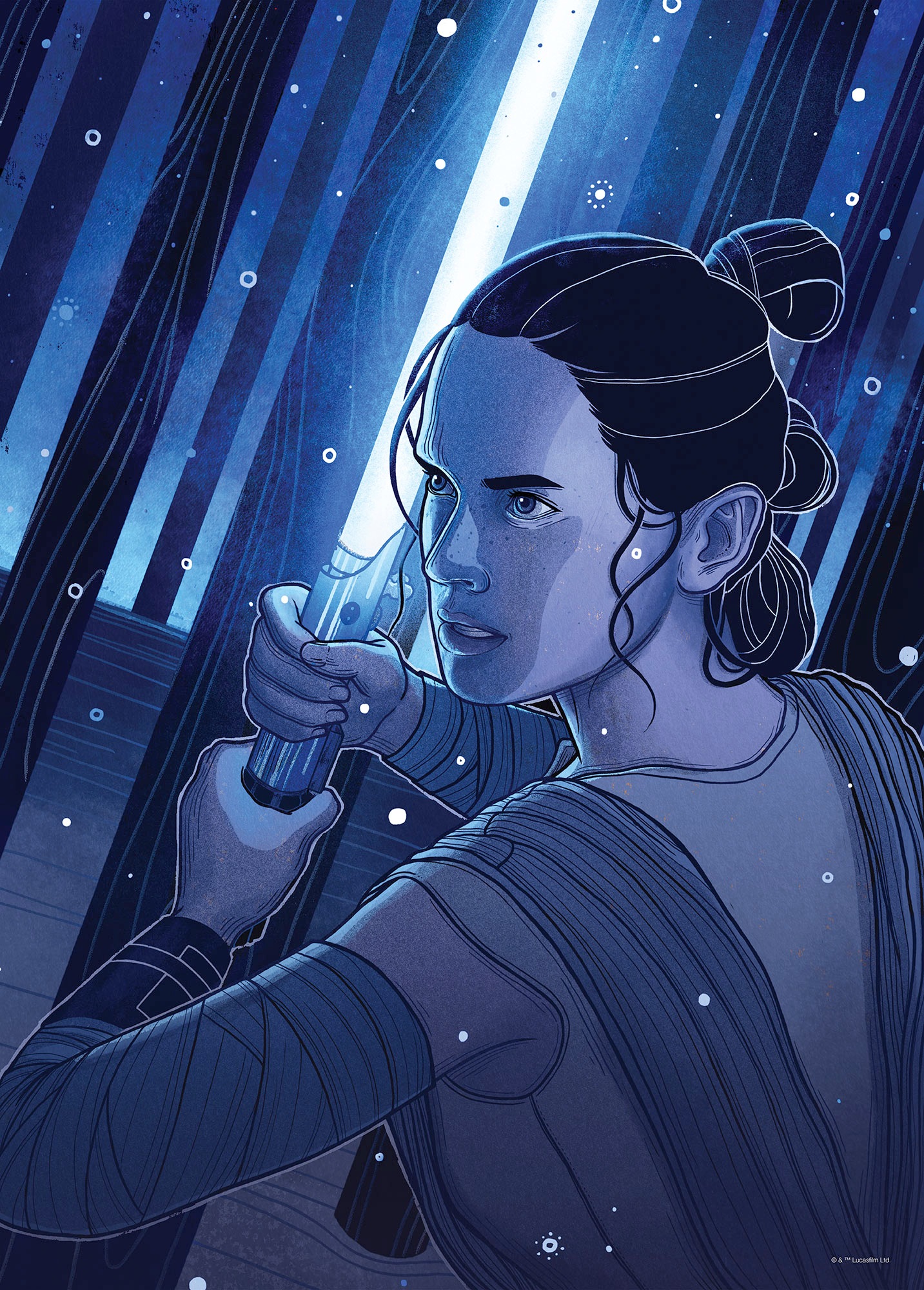 Komar Wandbild "Star Wars Jedimaster Rey" Disney Set, 1 Stk. tlg. 40 x 50 c günstig online kaufen