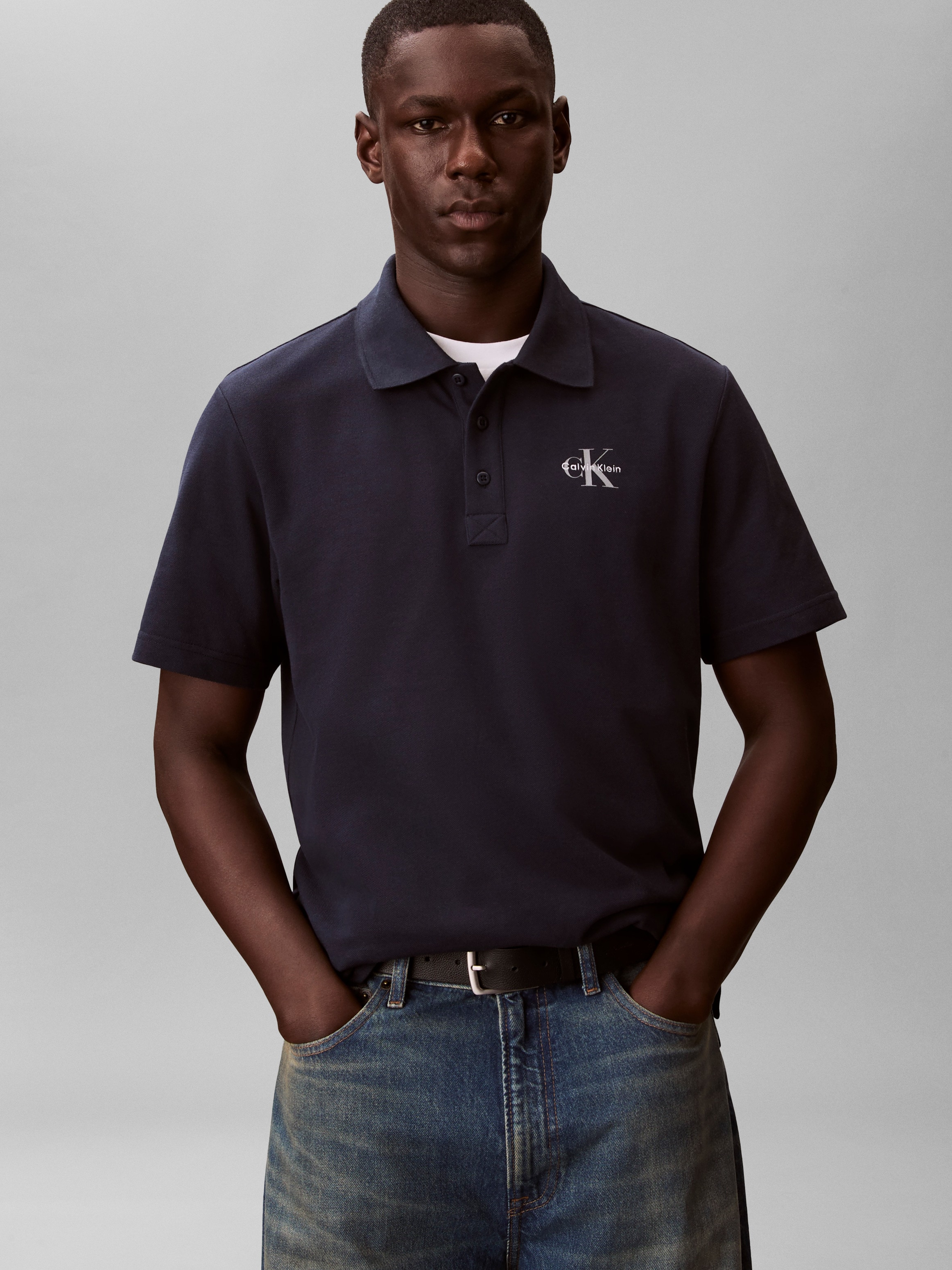 Calvin Klein Jeans Poloshirt "EASY MONOLOGO CASUAL PIQUE" Regular fit mit Polokragen