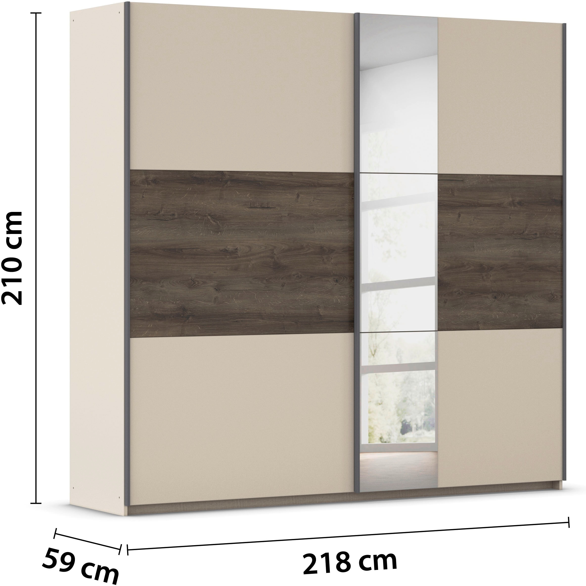 rauch Schlafzimmer-Set »Komplettschlafzimmer Schlafzimmer Schlafzimmermöbel SAJO«, (Set, 4 tlg., Set: Kleiderschrank mit/ohne Spiegel, Bett in 2 Breiten, 2 Nachttische), optional mit Spiegel am Kleiderschrank MADE IN GERMANY