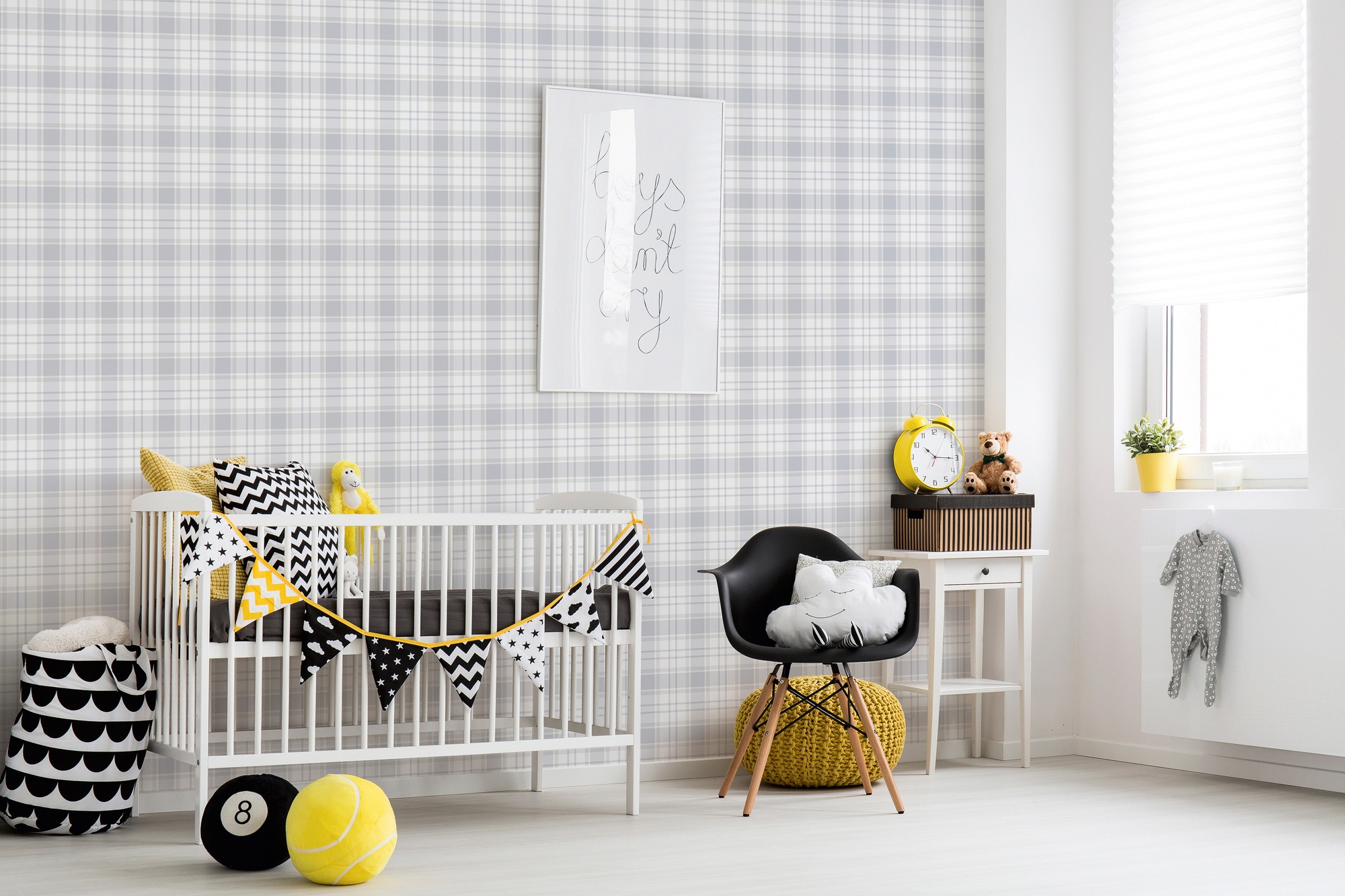 A.S. Création Vliestapete »Little Love«, kariert-grafisch-geometrisch, Tapete Kinder Tapeten Kinderzimmer Schlafzimmer modern Design Optik