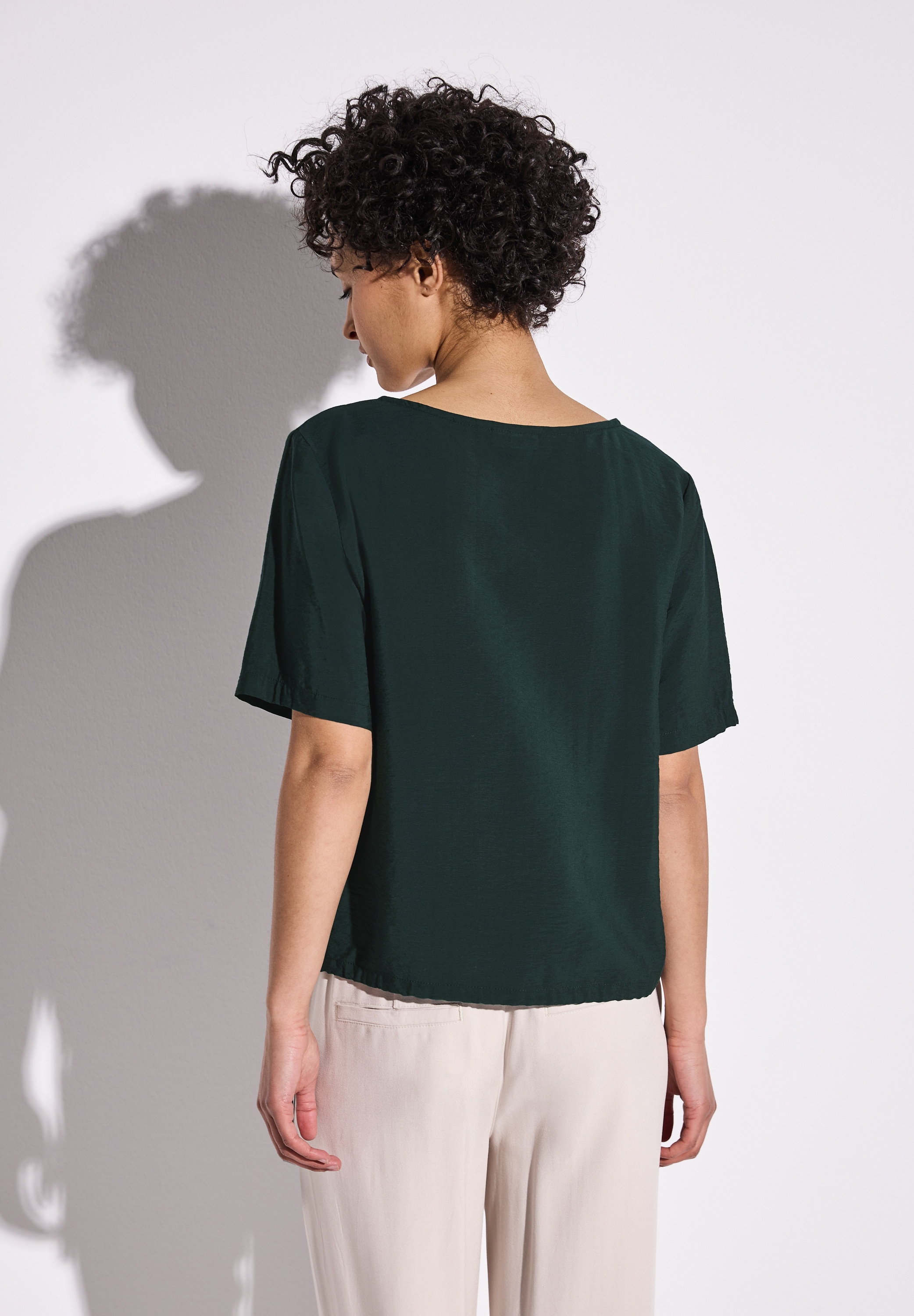 STREET ONE Klassische Bluse, mit Tunnelzug am Saum