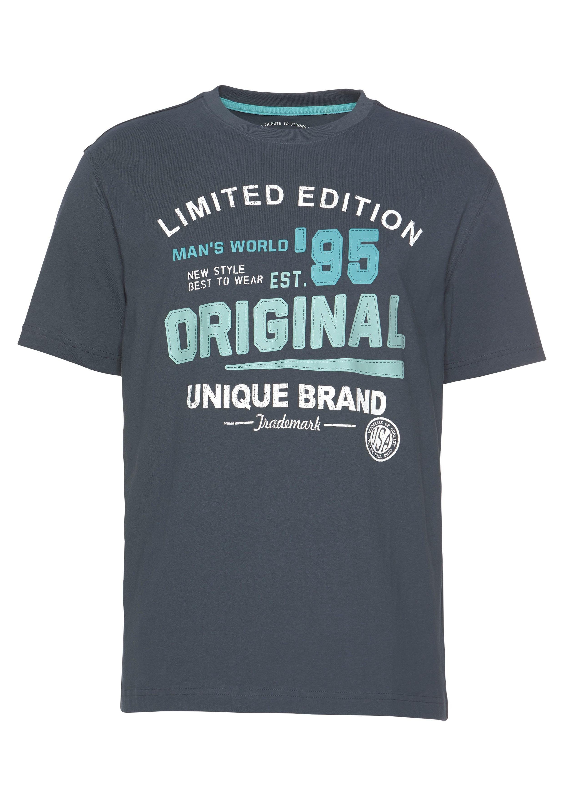 Man's World T-Shirt, Kurzarm, für die Freizeit, aus Baumwolle
