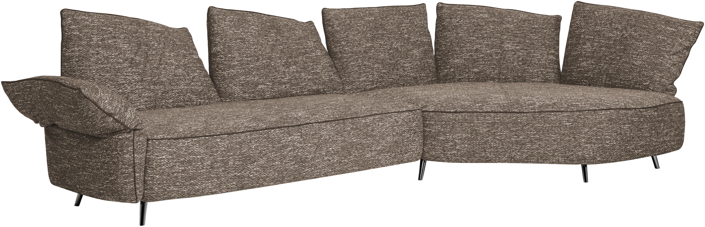 designwerk Loungesofa »Faber«, Loungesofa mit Rückenteil-und-Armteilverstellung, L-Form