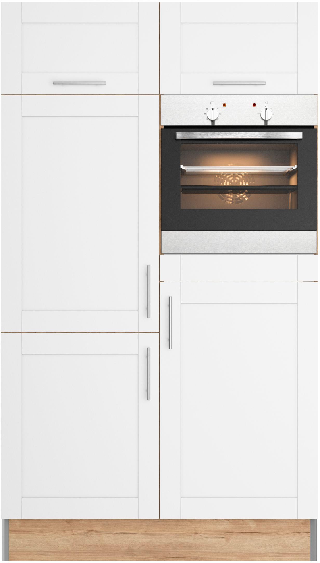 OPTIFIT Küche "Ahus, Back-/Kühlmodul", Breite 120 cm, wahlw. mit E-Geräten, Soft Close Funktion, MDF Fronten