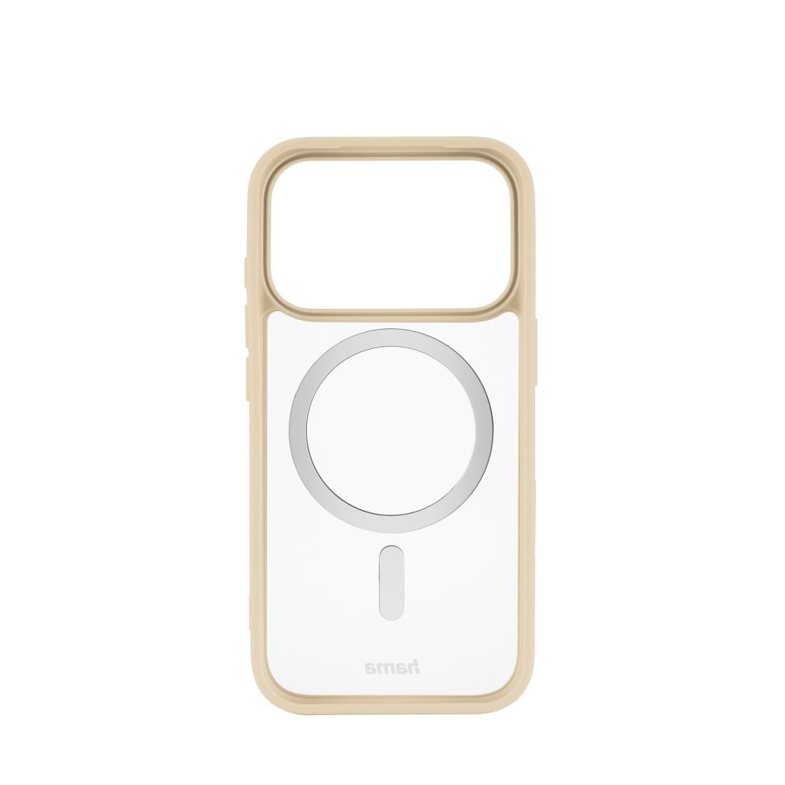 Hama Smartphone-Hülle »Handyhülle für Apple iPhone 17 Pro, magnetisch, Apple MagSafe, Qi2« Apple iPhone 17 Pro Wireless Charging, passgenaue Anti-Rutsch-Oberfläche, transparent