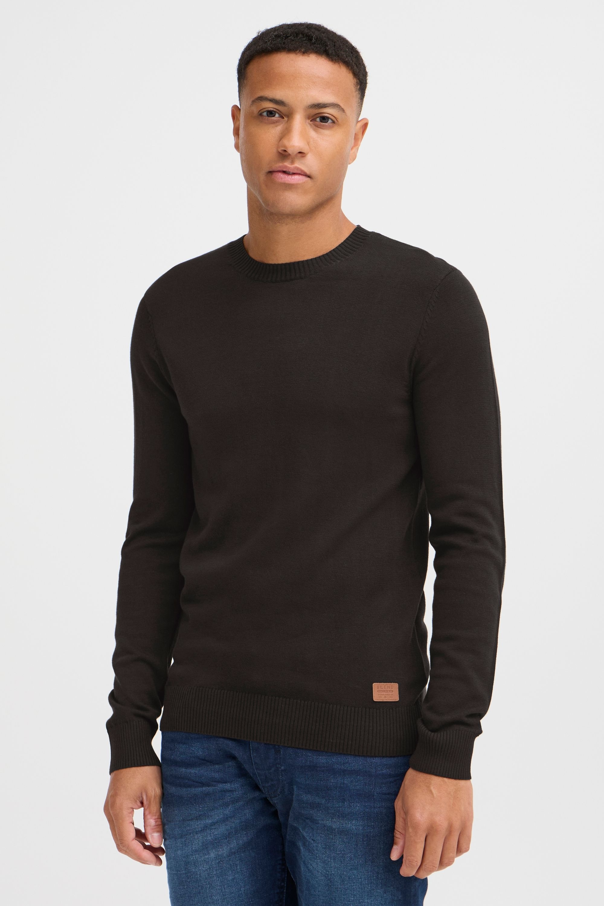 Blend Strickpullover "BHLars" Strickpullover mit aufgestickten Ellenbogenpa günstig online kaufen