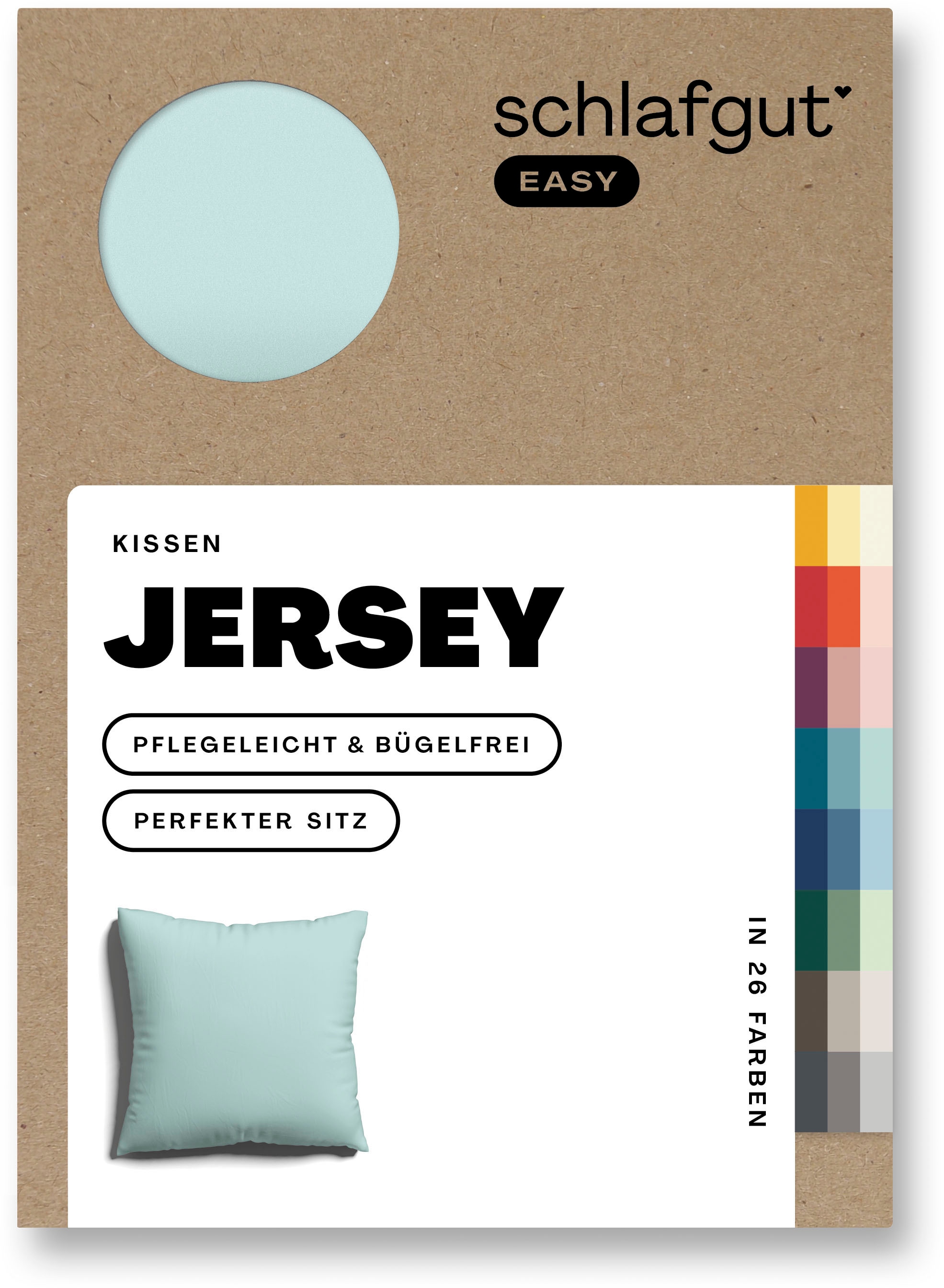 Schlafgut Kissenbezug "EASY Jersey", (1 St.), Kissenhülle mit Reißverschluss, weich und saugfähig, Kissenbezug