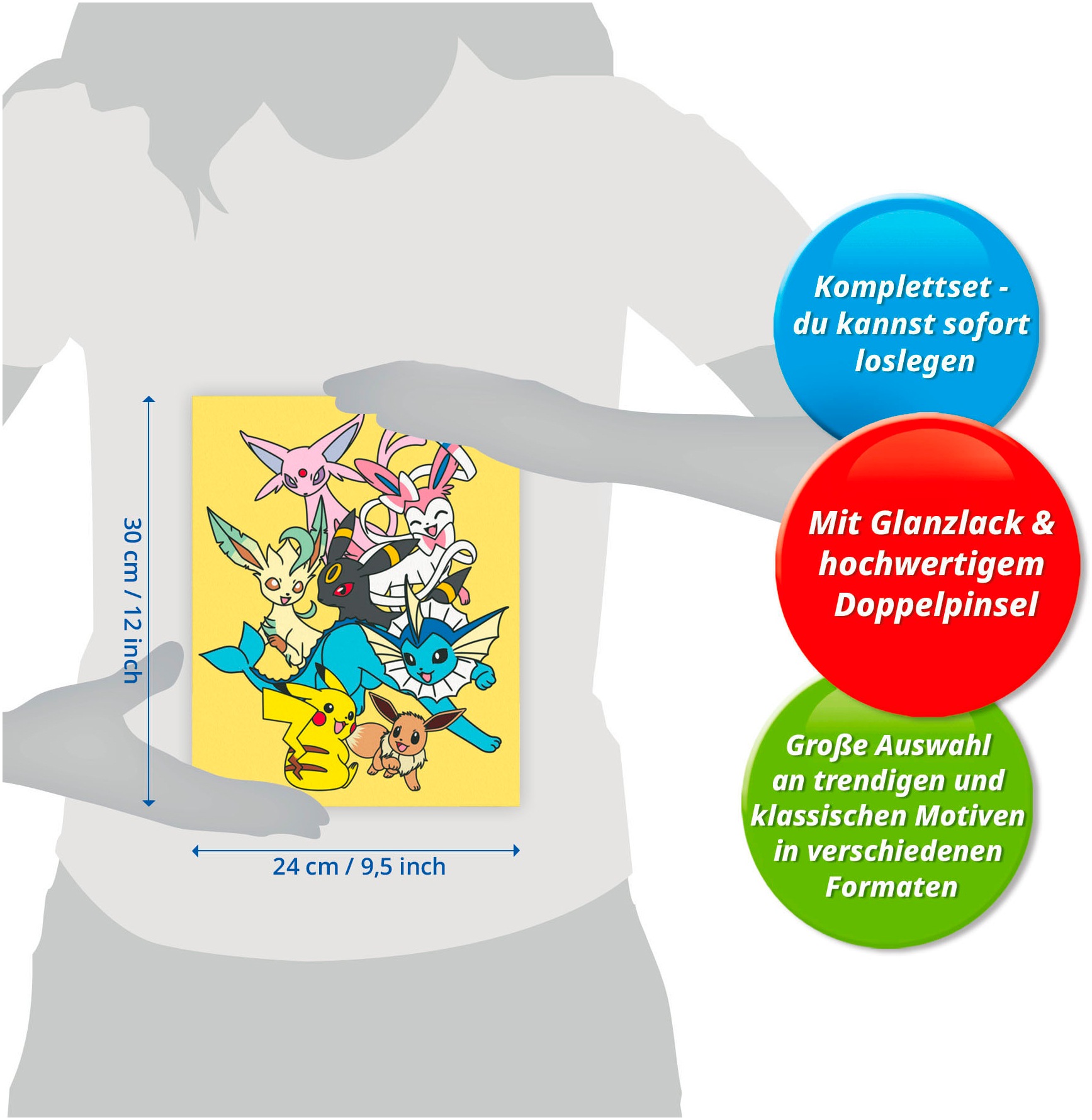 Ravensburger Malen nach Zahlen »CreArt, Adults Trend, Pokémon - Eevee Evolutions«, Made in Europe