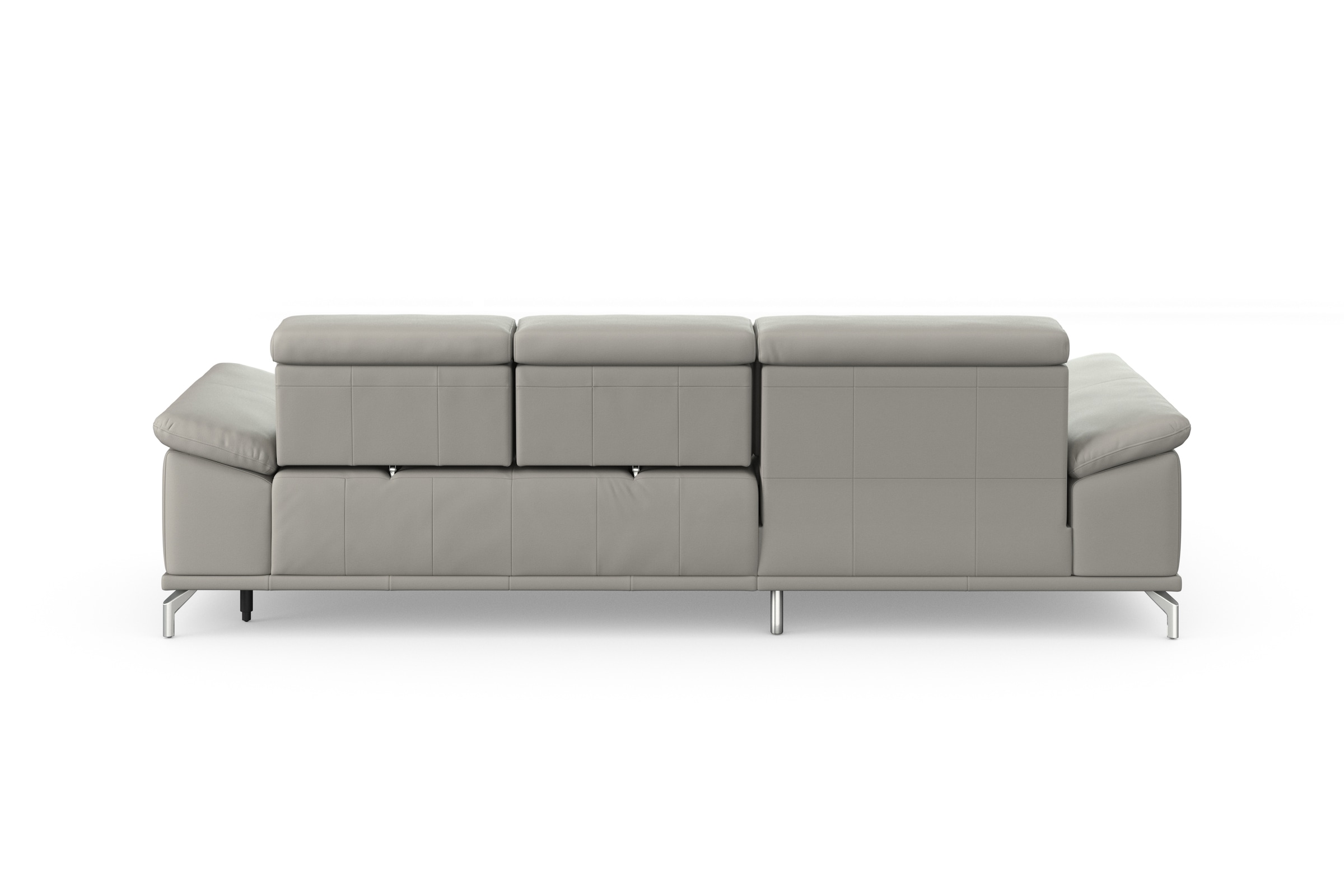 sit&more Ecksofa »Cabrio L-Form, mit Sitztiefenverstellung, Arm- und Kopfteilverstellung«, 2 Nierenkissen, Federkern, optional Bettfunktion und Stauraum