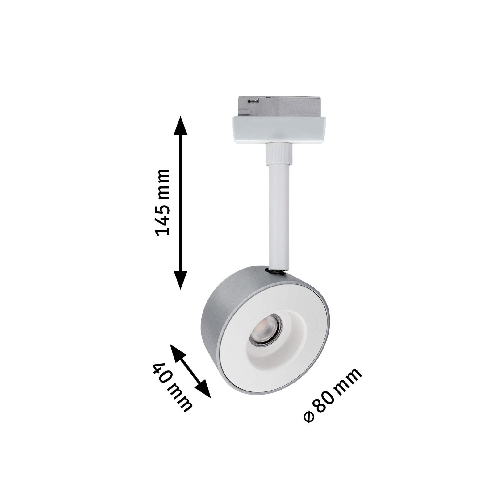 Paulmann Schienensystem-Leuchten »URail Schienenspot Pellet 350lm 6,7W 2700K 230V Chrom matt, dimmbar 4W«, dimmbar, Einzelspot