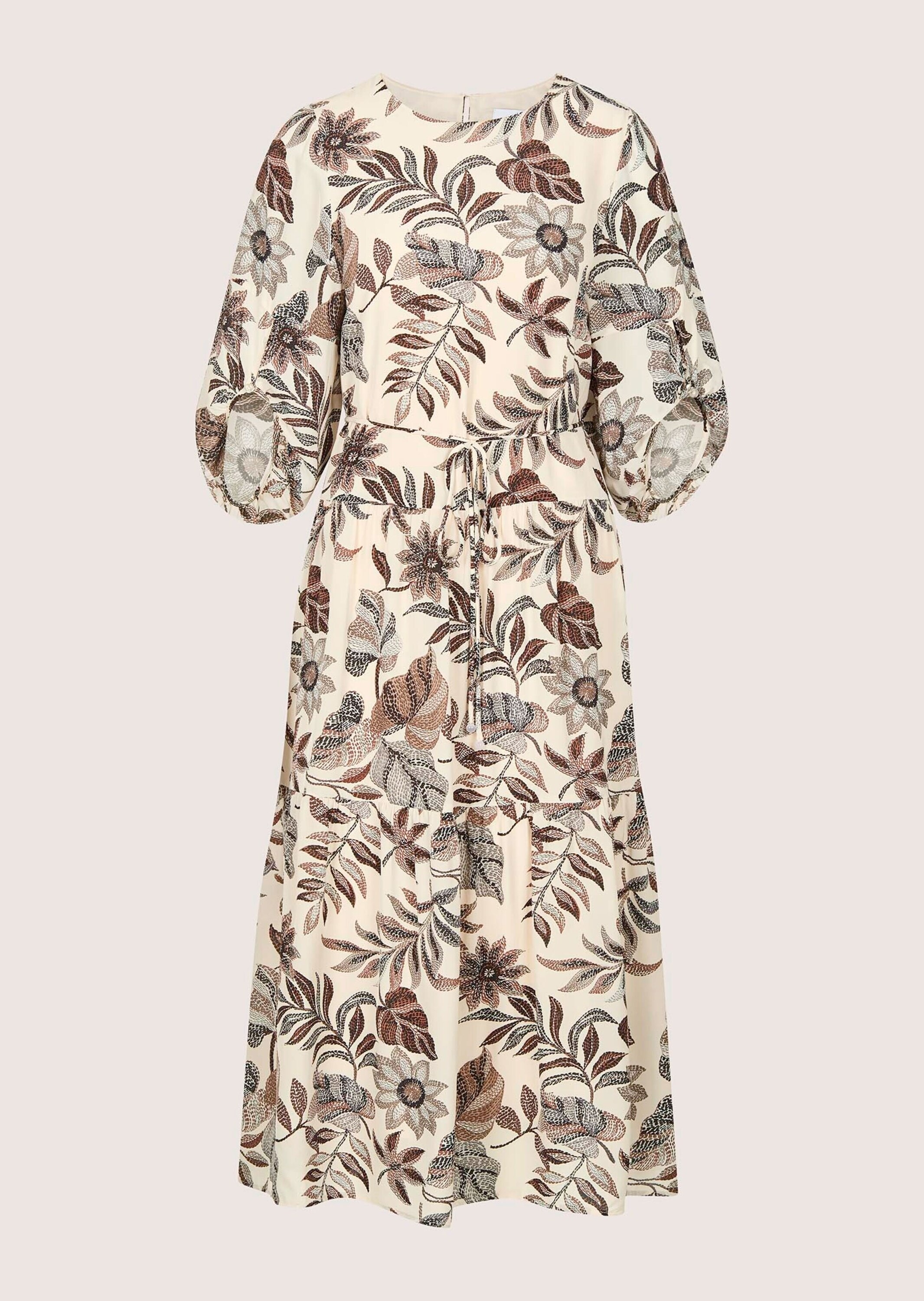 MADELEINE Midikleid "Druckkleid Viskosekleid mit floralem Design" Gestufter günstig online kaufen