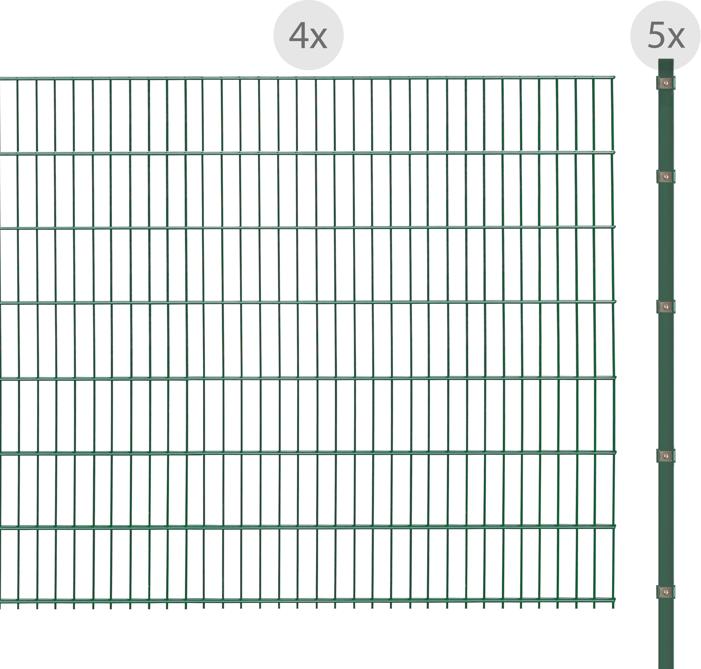 Arvotec Doppelstabmattenzaun »ESSENTIAL 143 zum Einbetonieren«, Zaunhöhe 143 cm, Zaunlänge 2 - 60 m