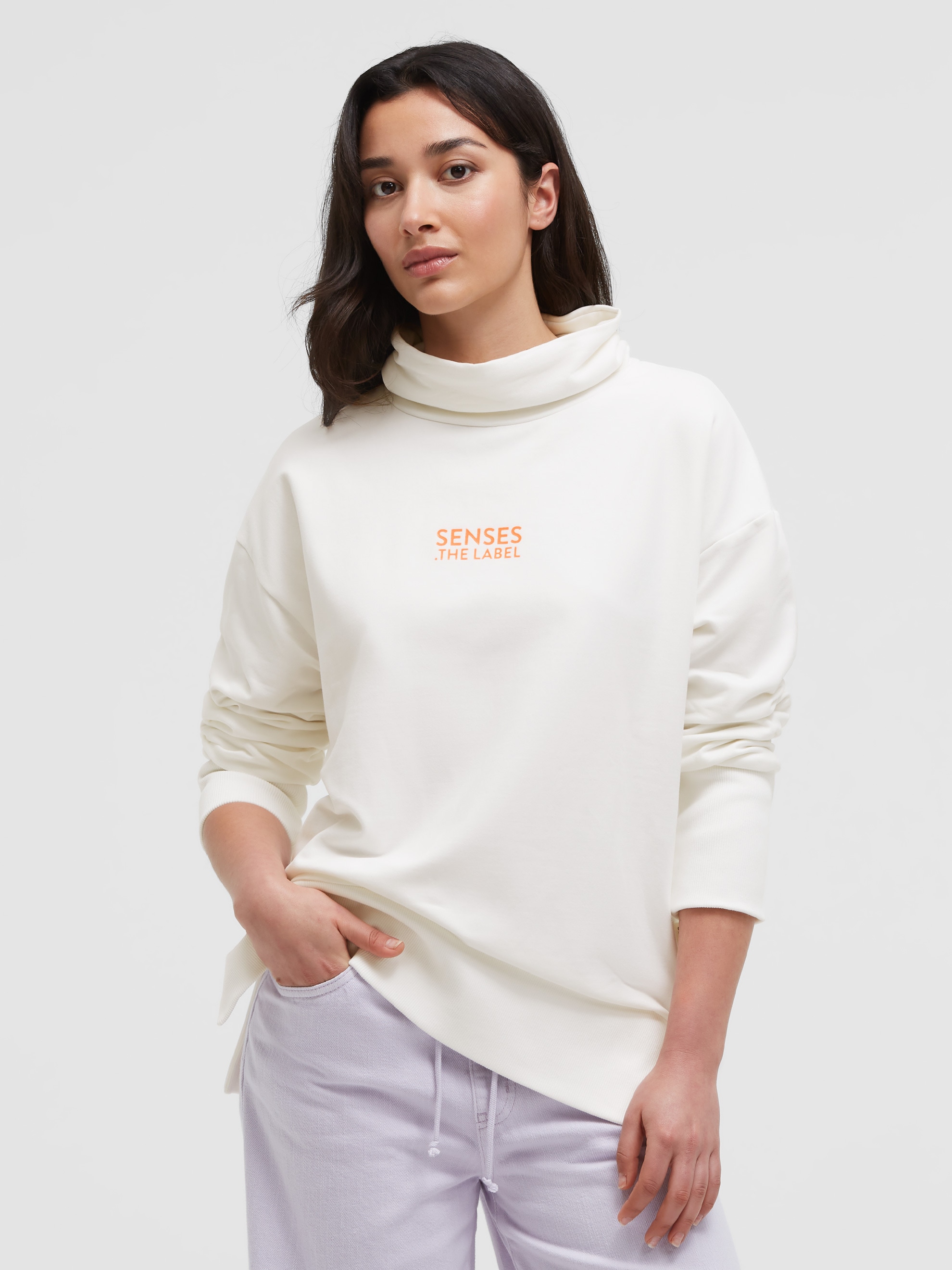 SENSES.THE LABEL Fleecepullover , mit Seitenschlitze
