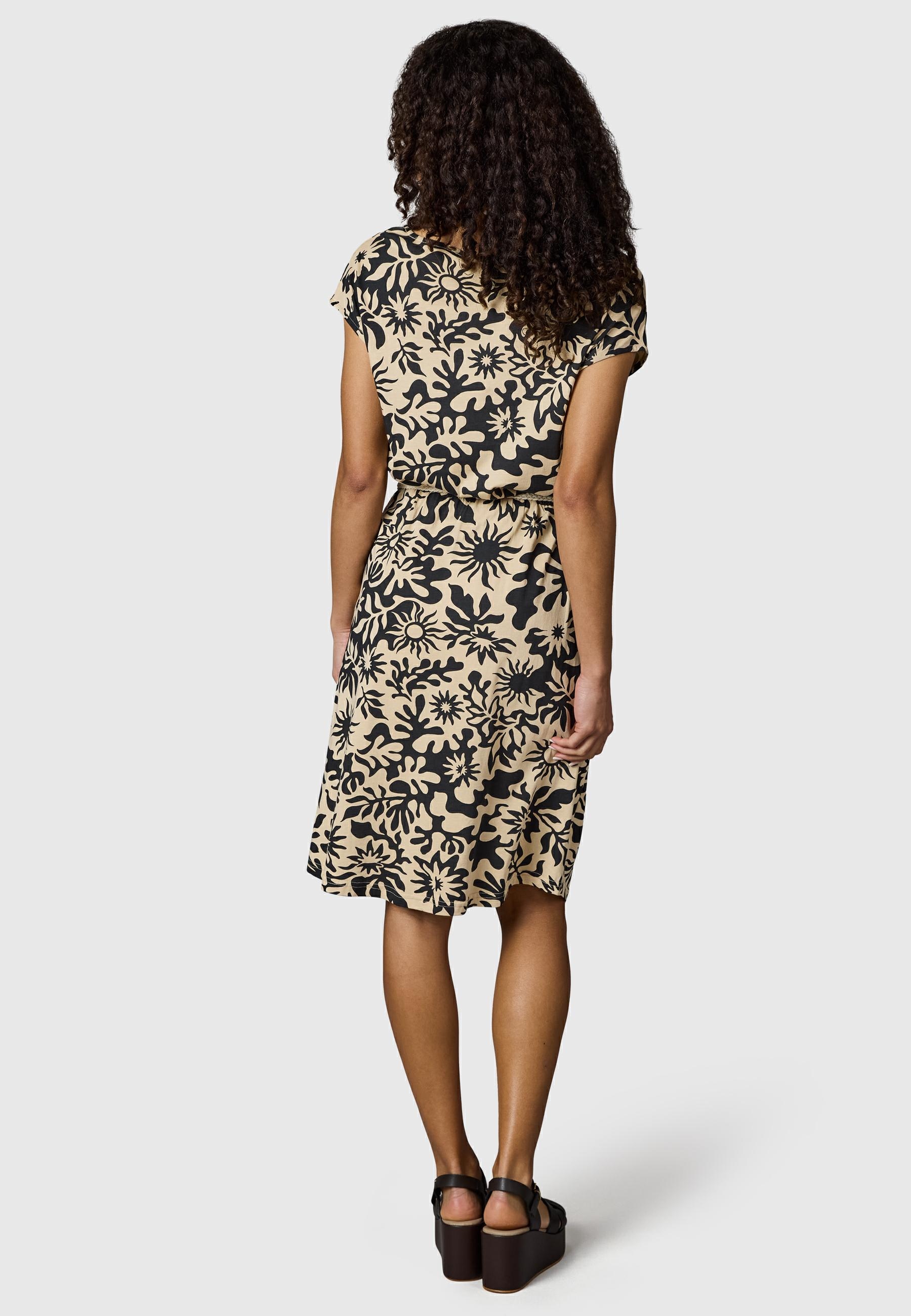Ragwear Shirtkleid »Lilithe YOUMODO« Eingrifftaschen Sommerkleid mit Alloverprint und Flechtgürtel