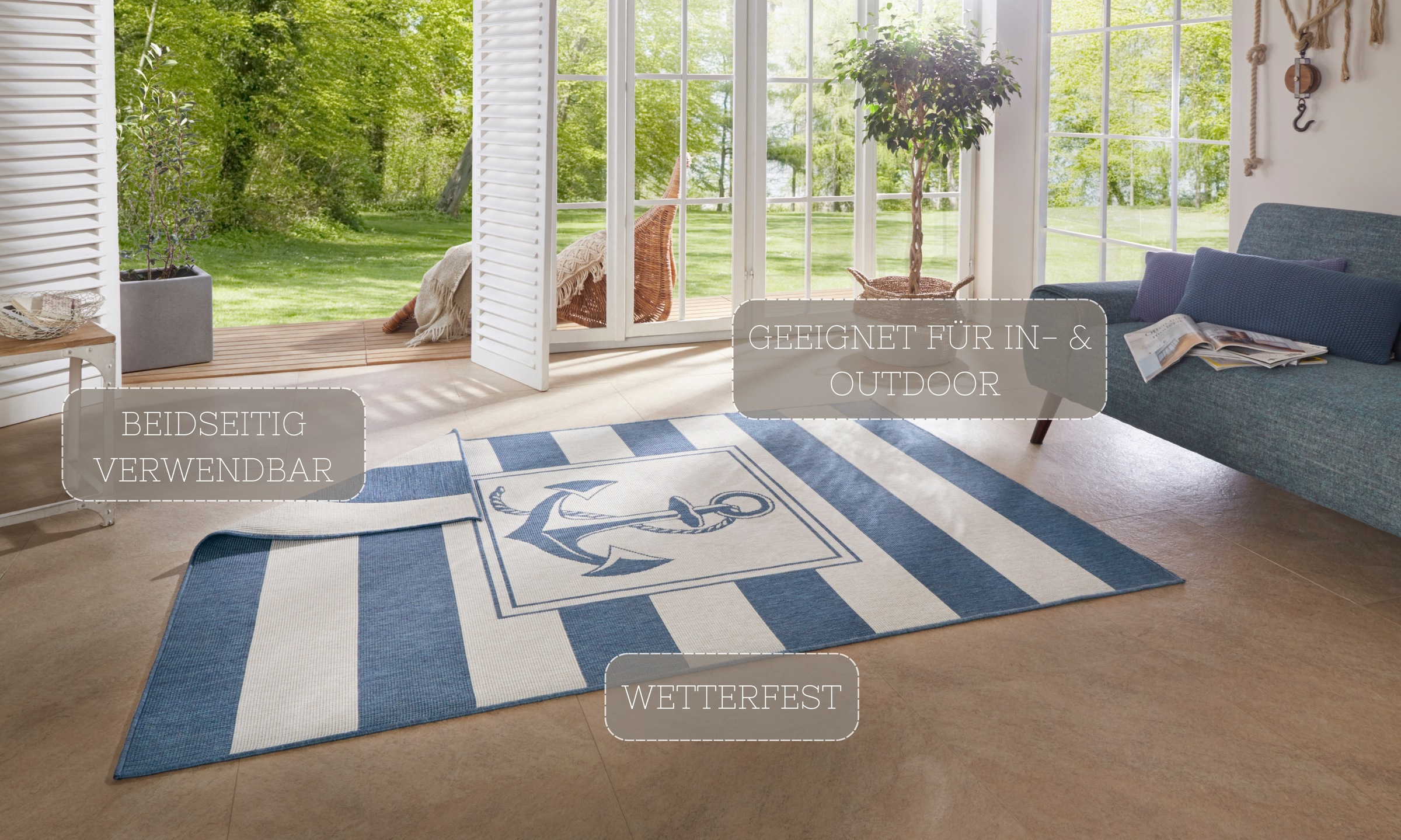 Hanse Home Gandara Rug Beige/Blue 80x150 cm 2