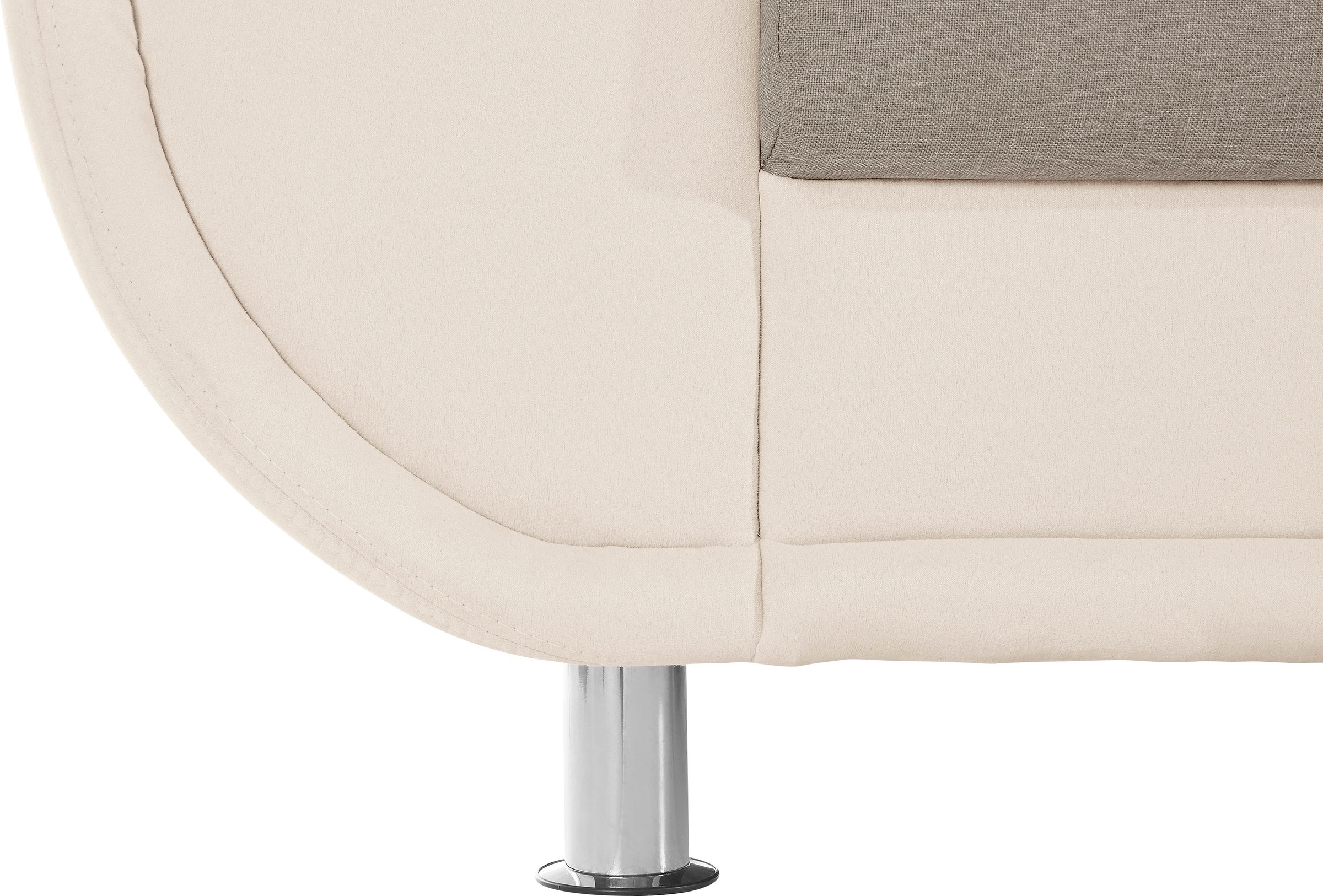 TRENDMANUFAKTUR 3-Sitzer »Rondo 3, zeitlos und modern, bequem, Materialmix«, wahlweise mit Federkern, extrabreite Armlehnen zum Relaxen